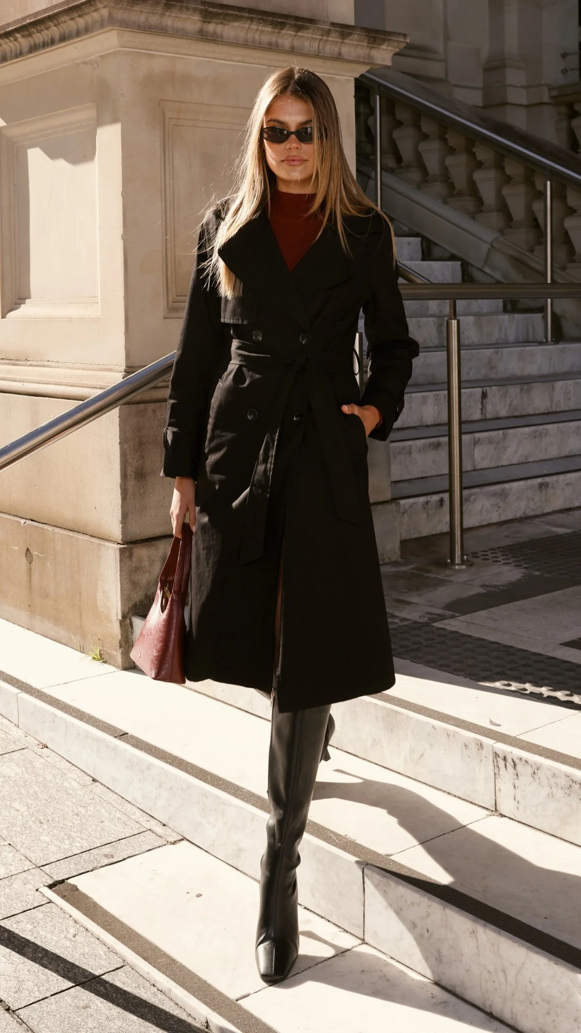 Byron Trench Coat - Black