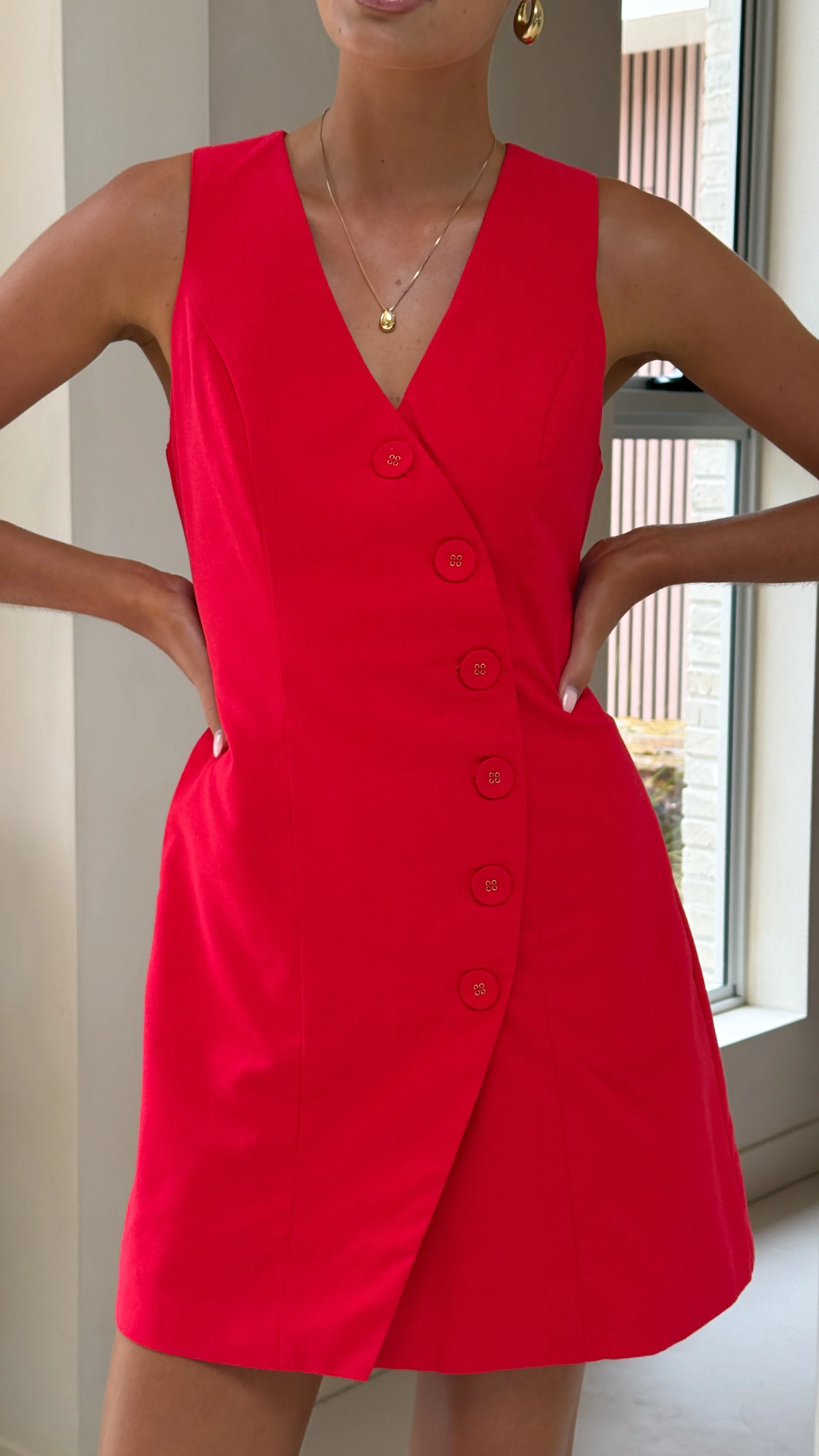 Basia Mini Dress - Red