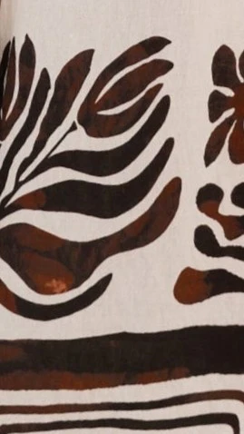 Briar Button Crop Top - Chocolate Abstract