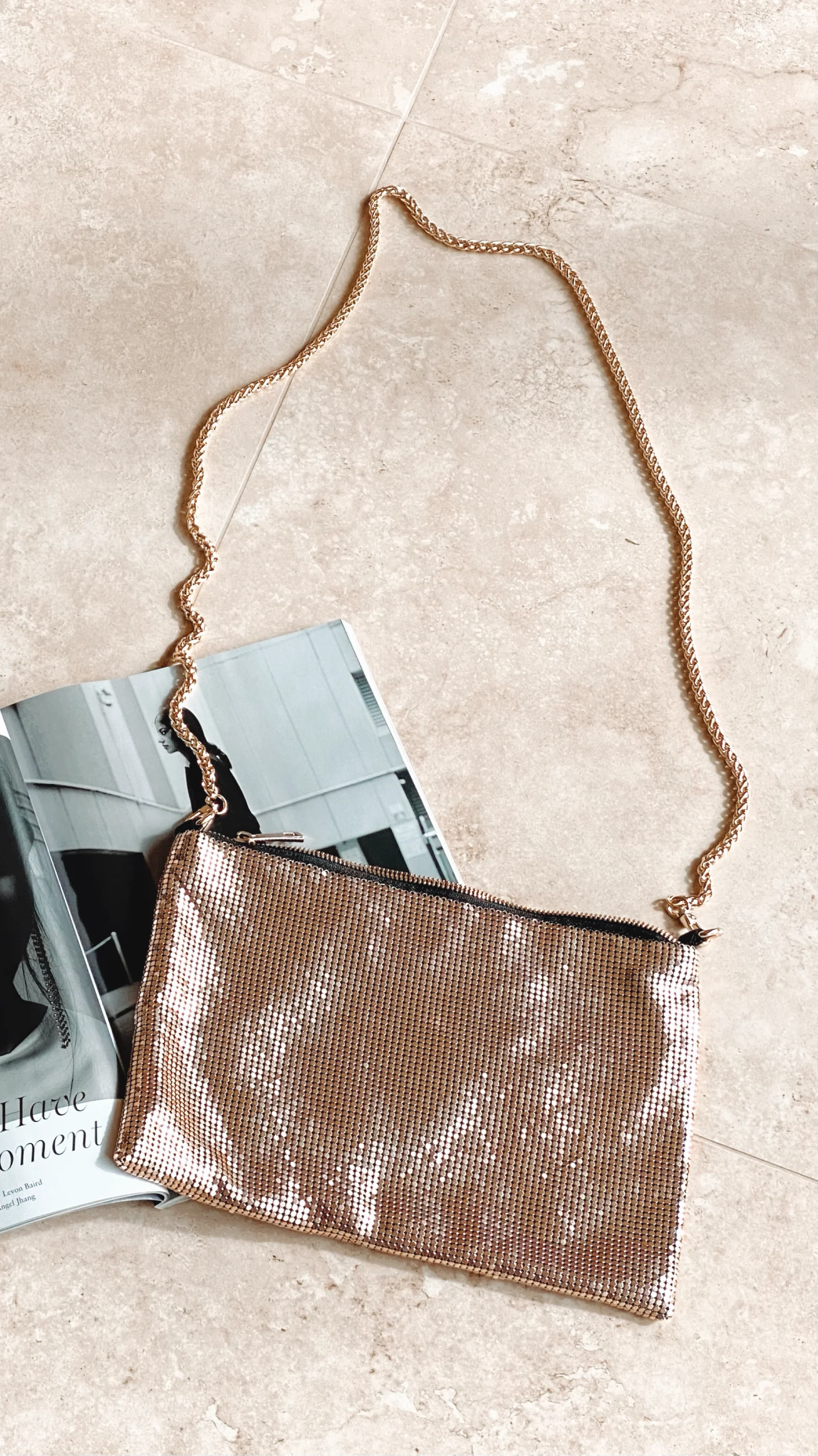 Chain Mesh Bag - Gold