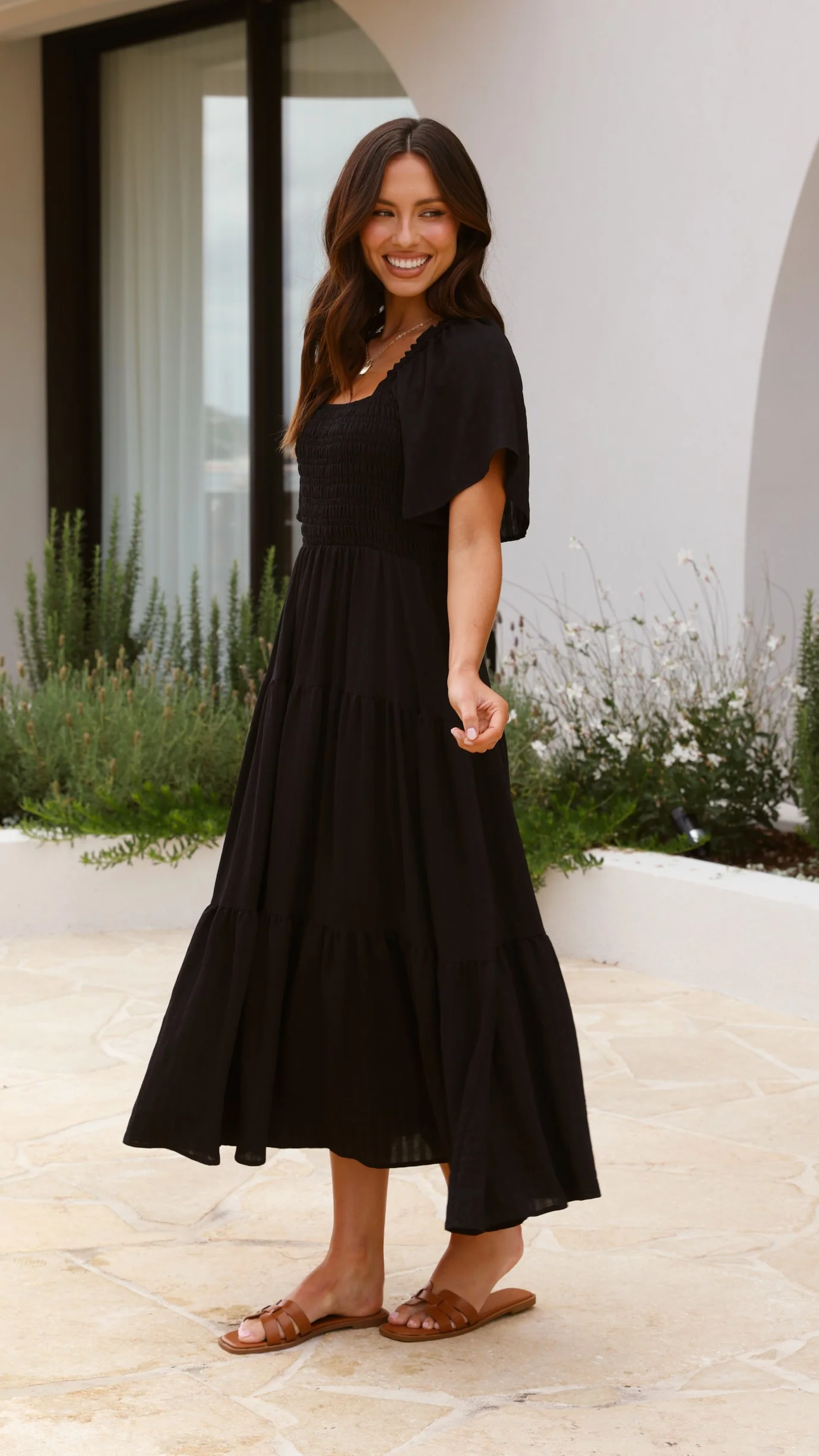 Lainey Midi Dress - Black