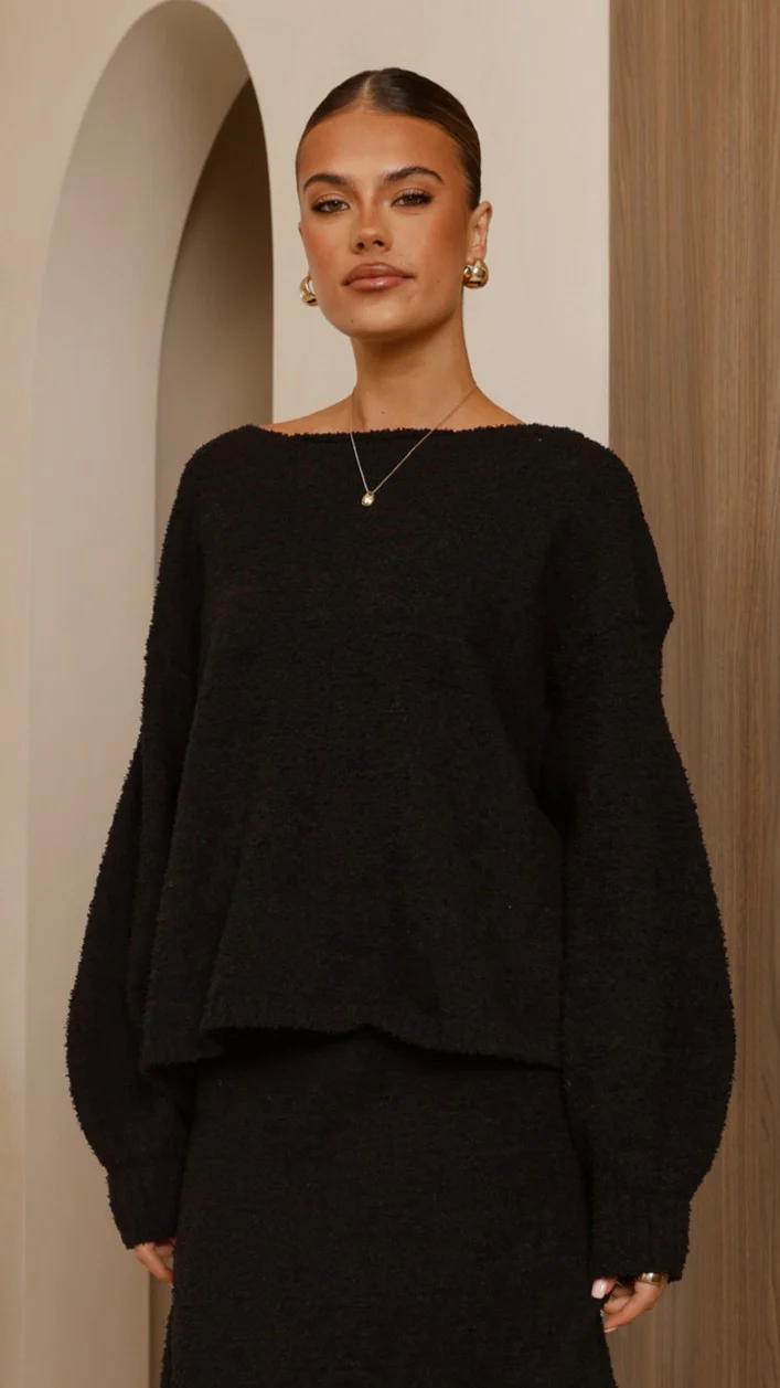 Cohen Knit Jumper - Black