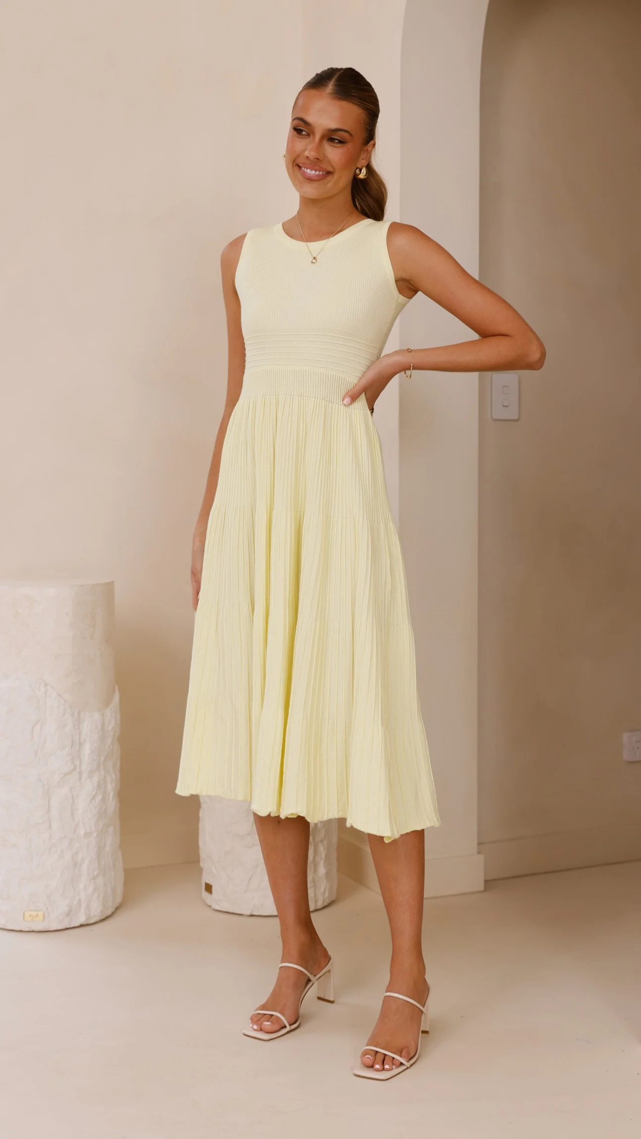 Kaida Midi Dress - Yellow