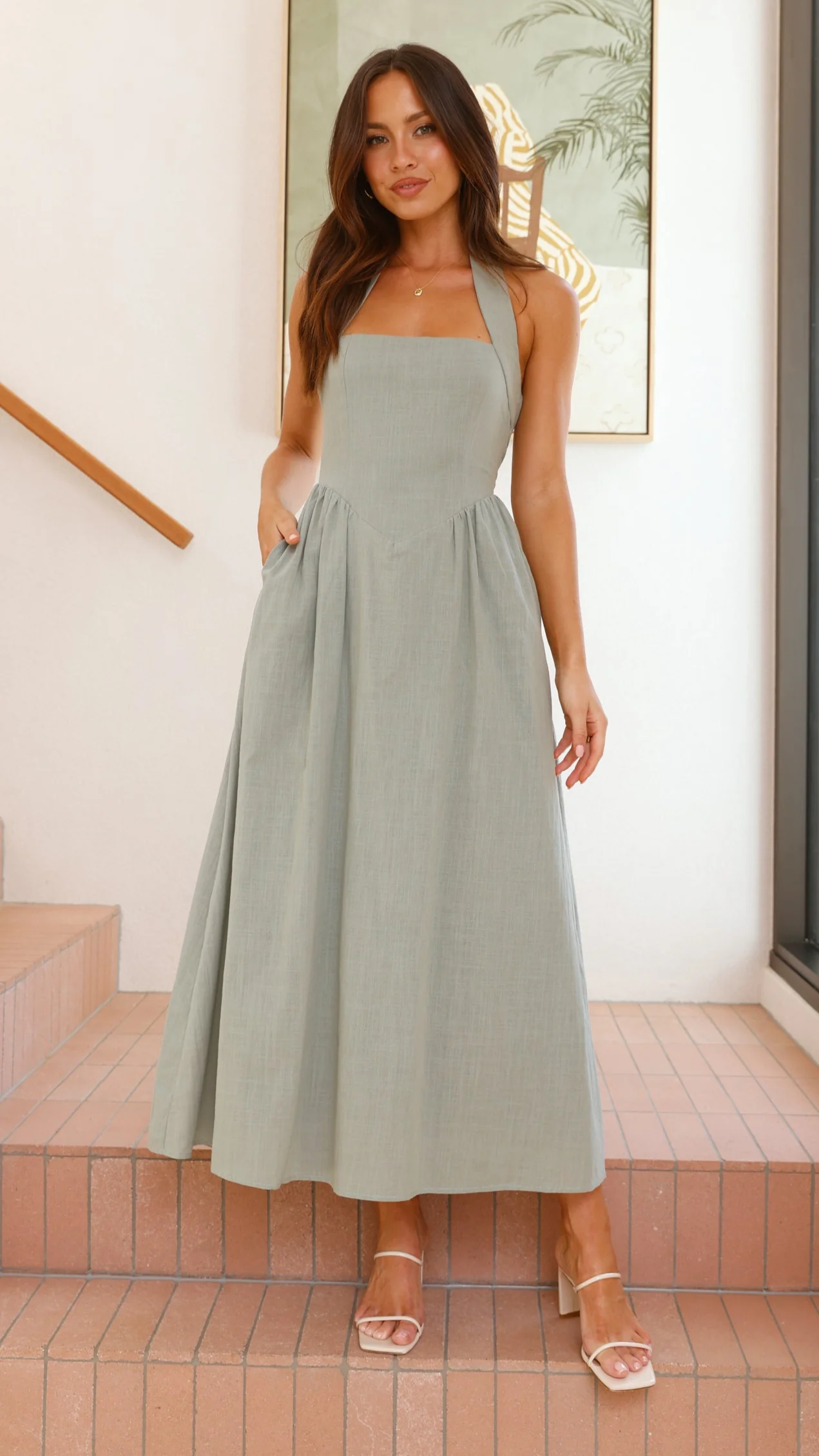 Caden Maxi Dress - Sage