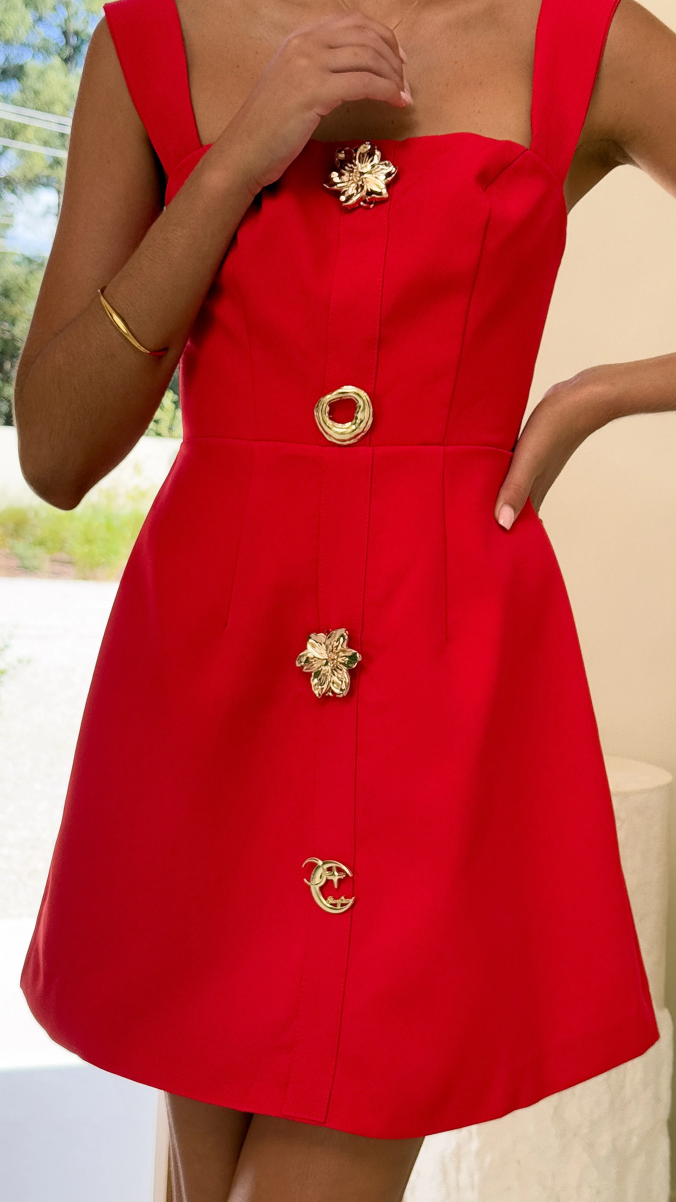 Banksia Mini Dress - Red