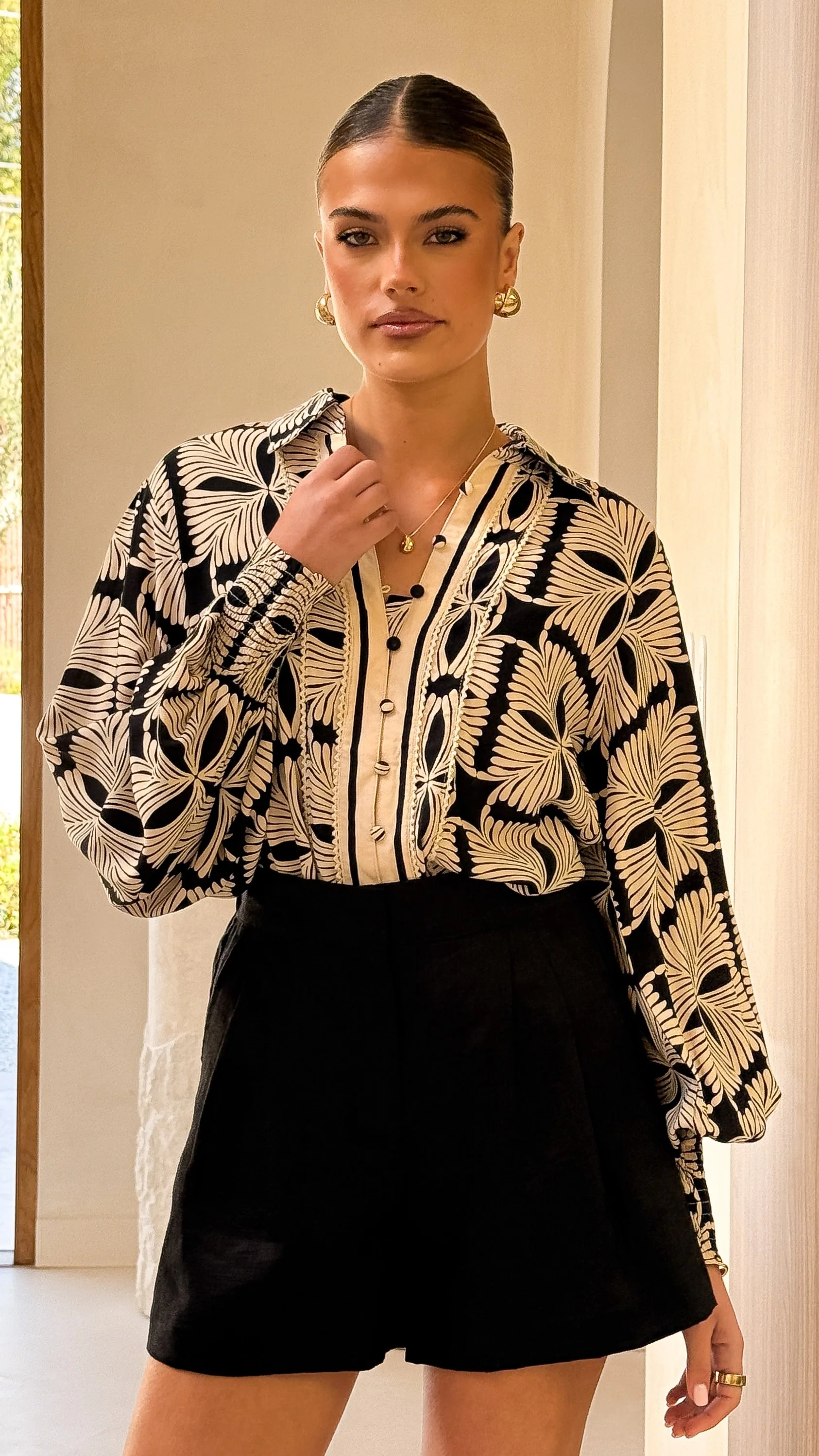 Flora Top - Cortana Print