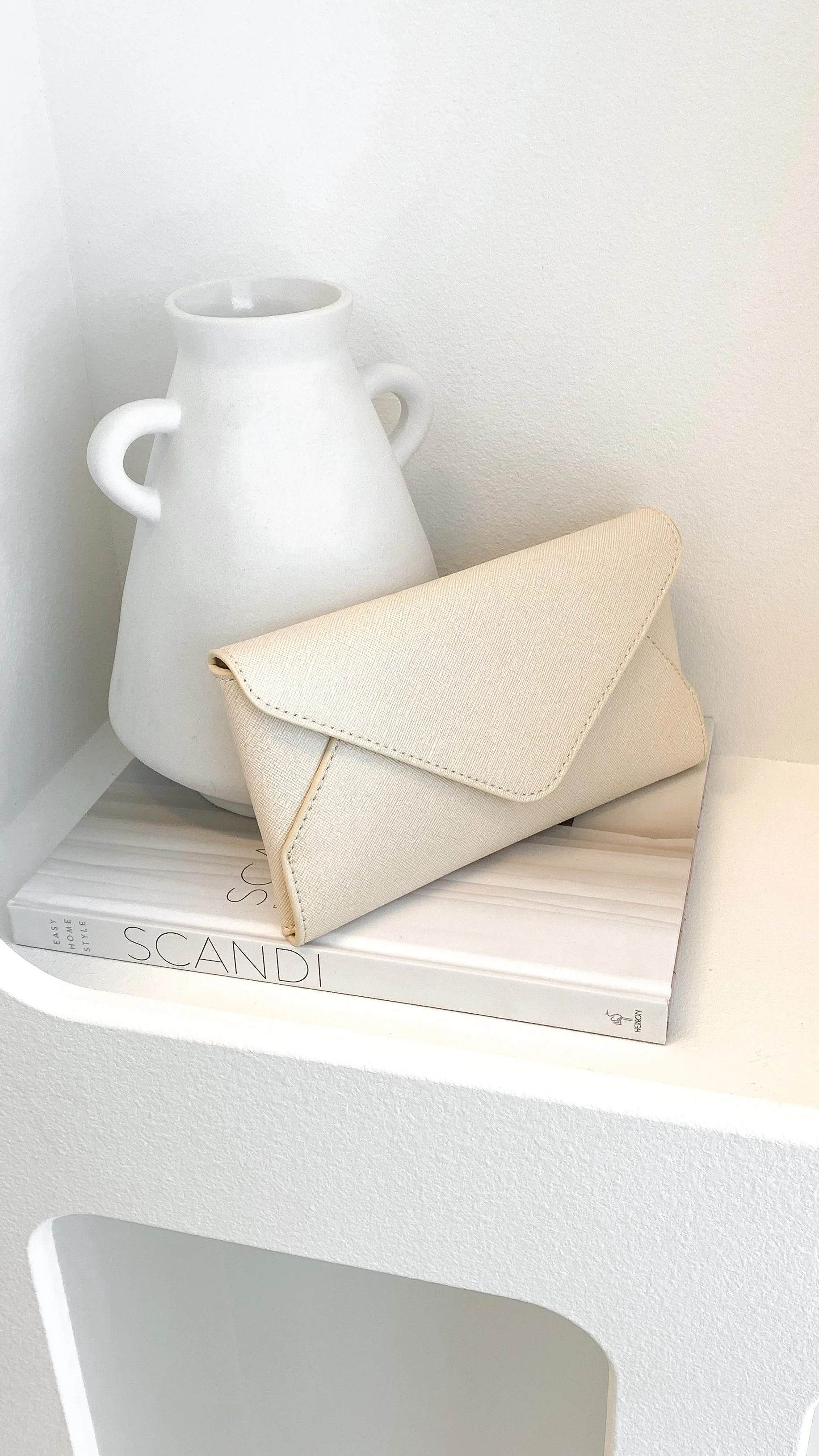 Carmen Envelope Cross Body Bag - Cream