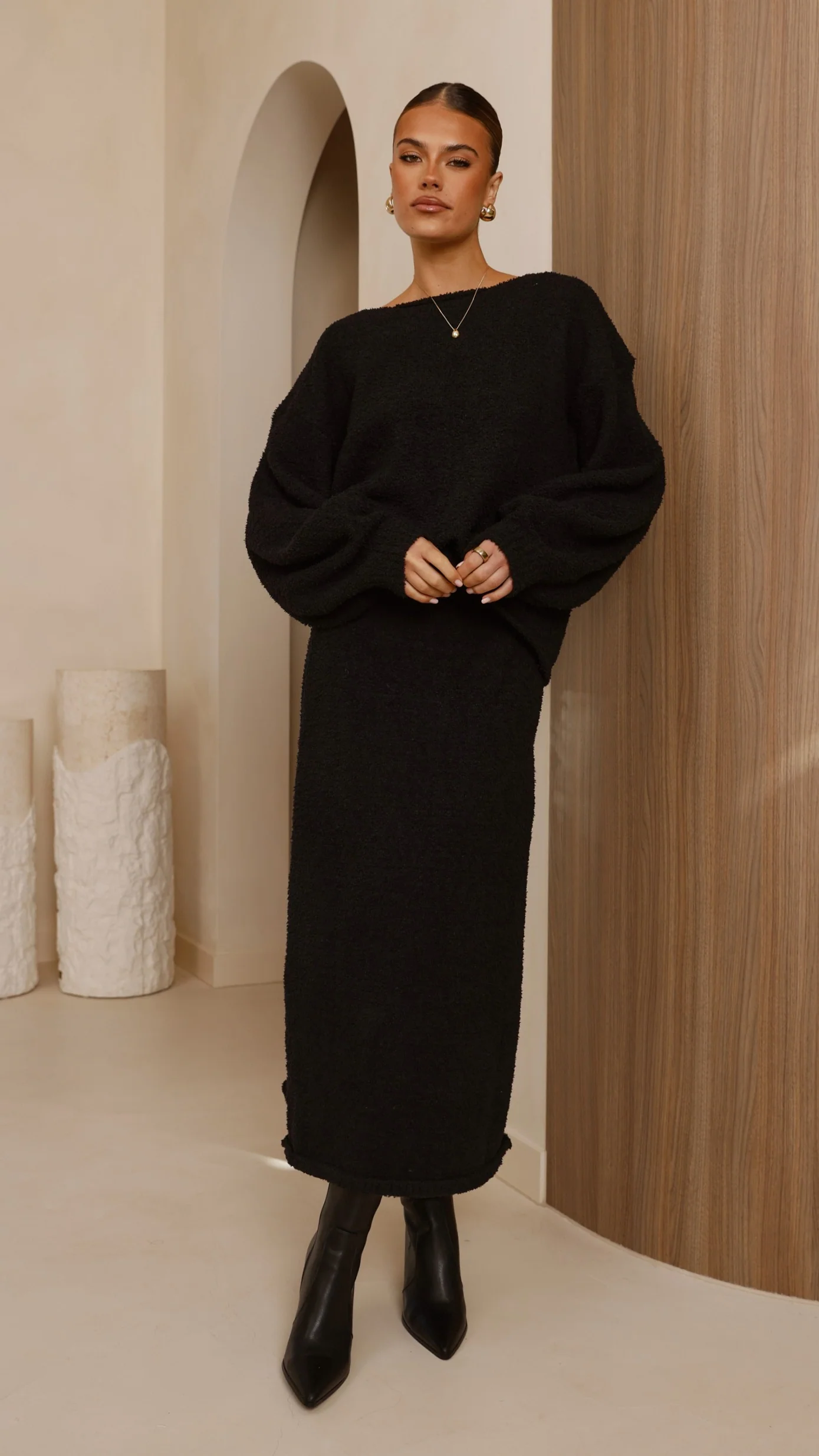 Cohen Knit Jumper - Black