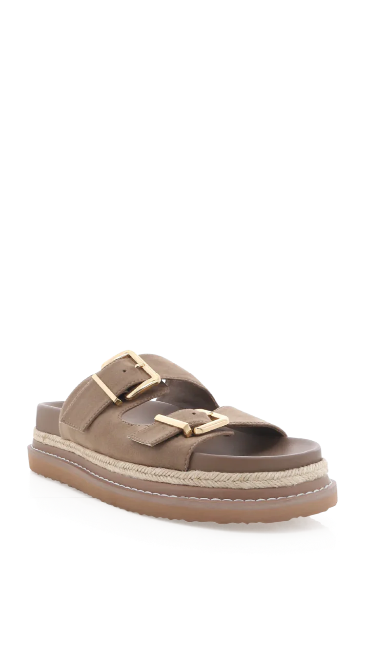 Alder Slide - Fawn Suede