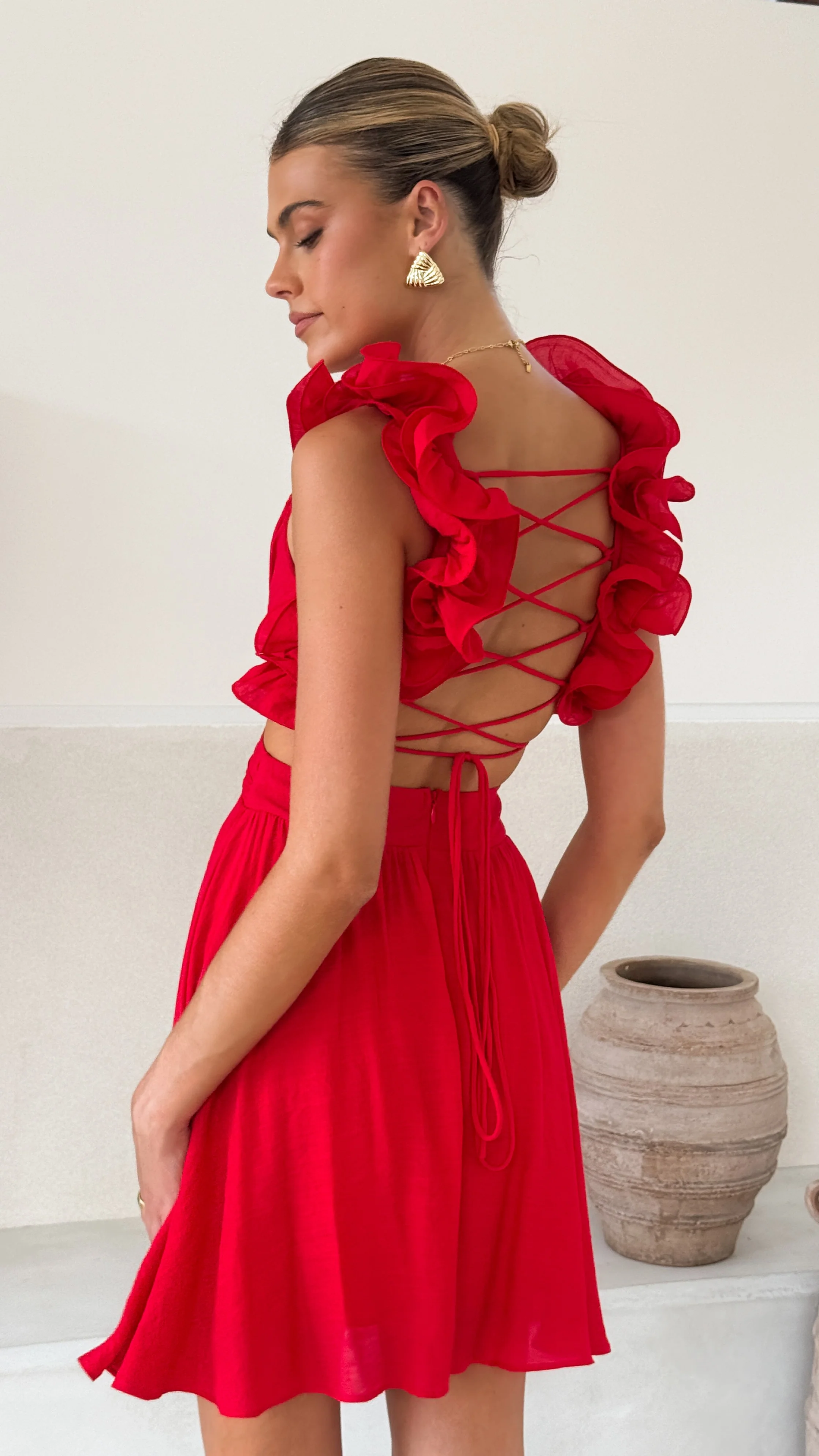 Galilhai Mini Dress - Red