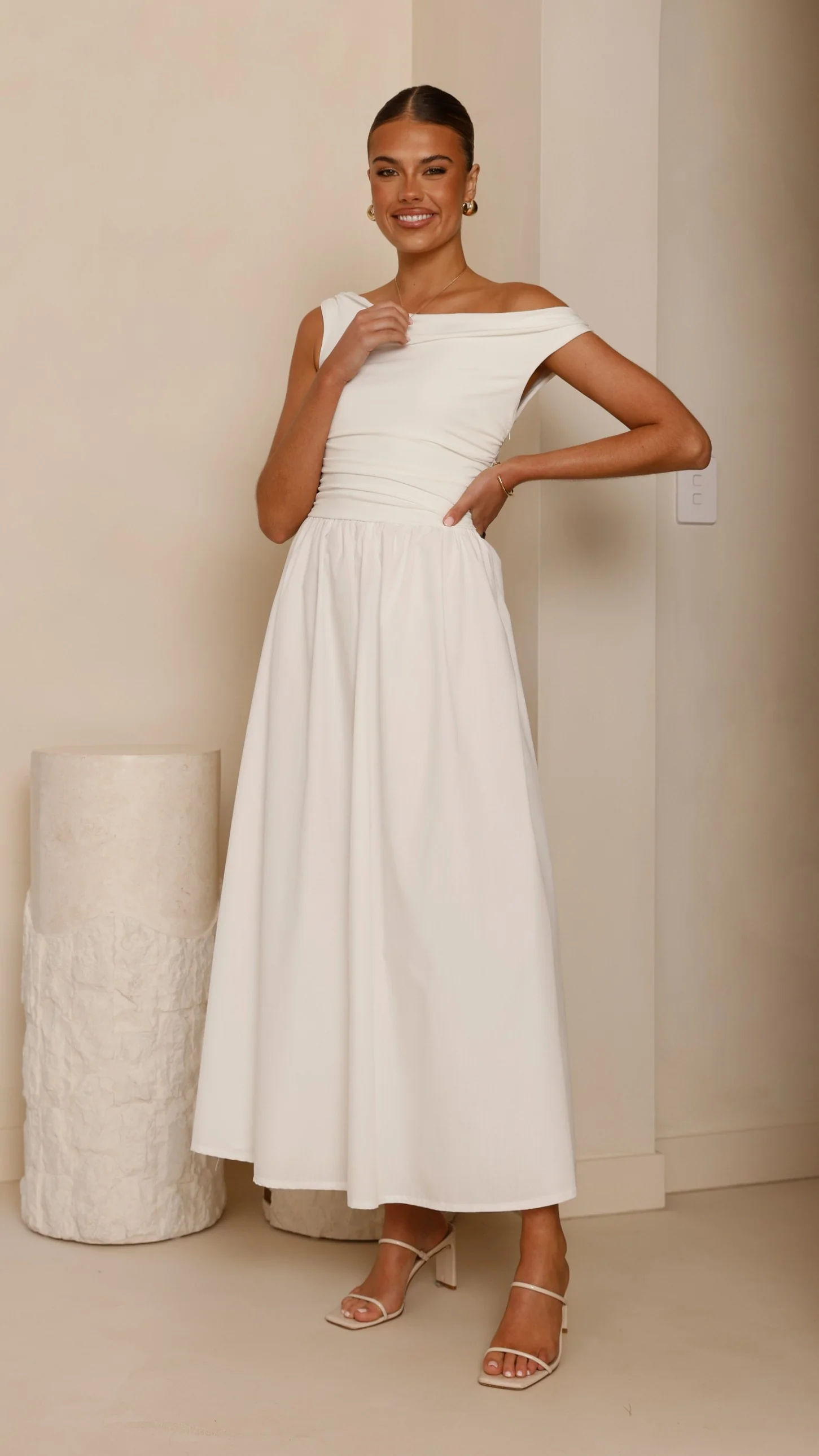 Immy Midi Dress - White