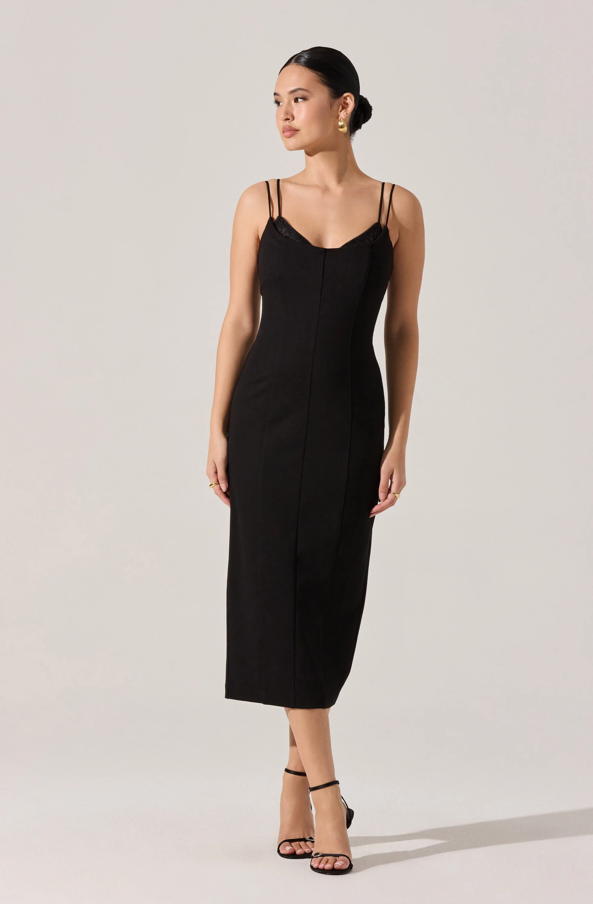 Allura Peekaboo Lace Midi Dress