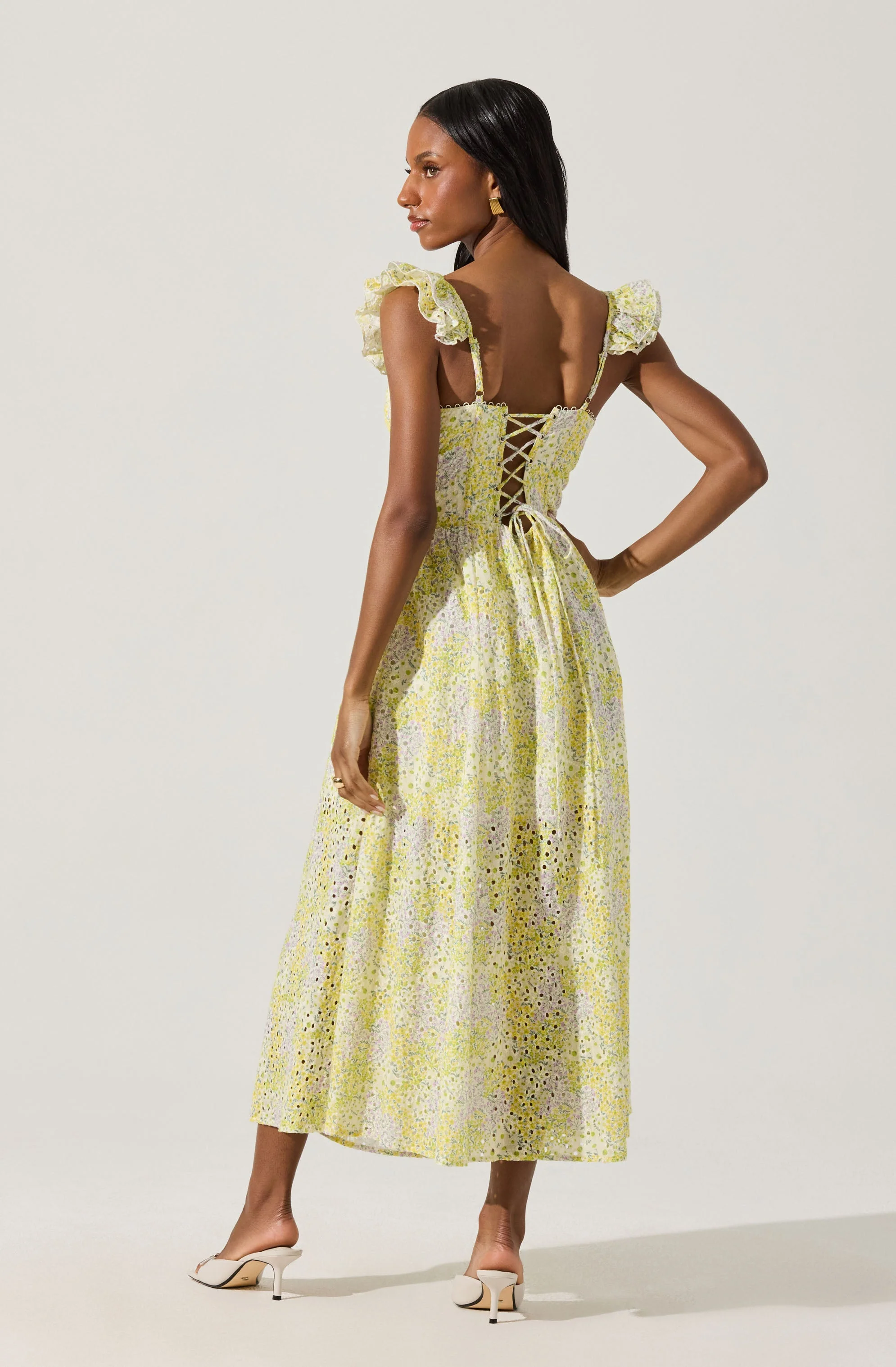 Wedelia Eyelet Bustier Midi Dress