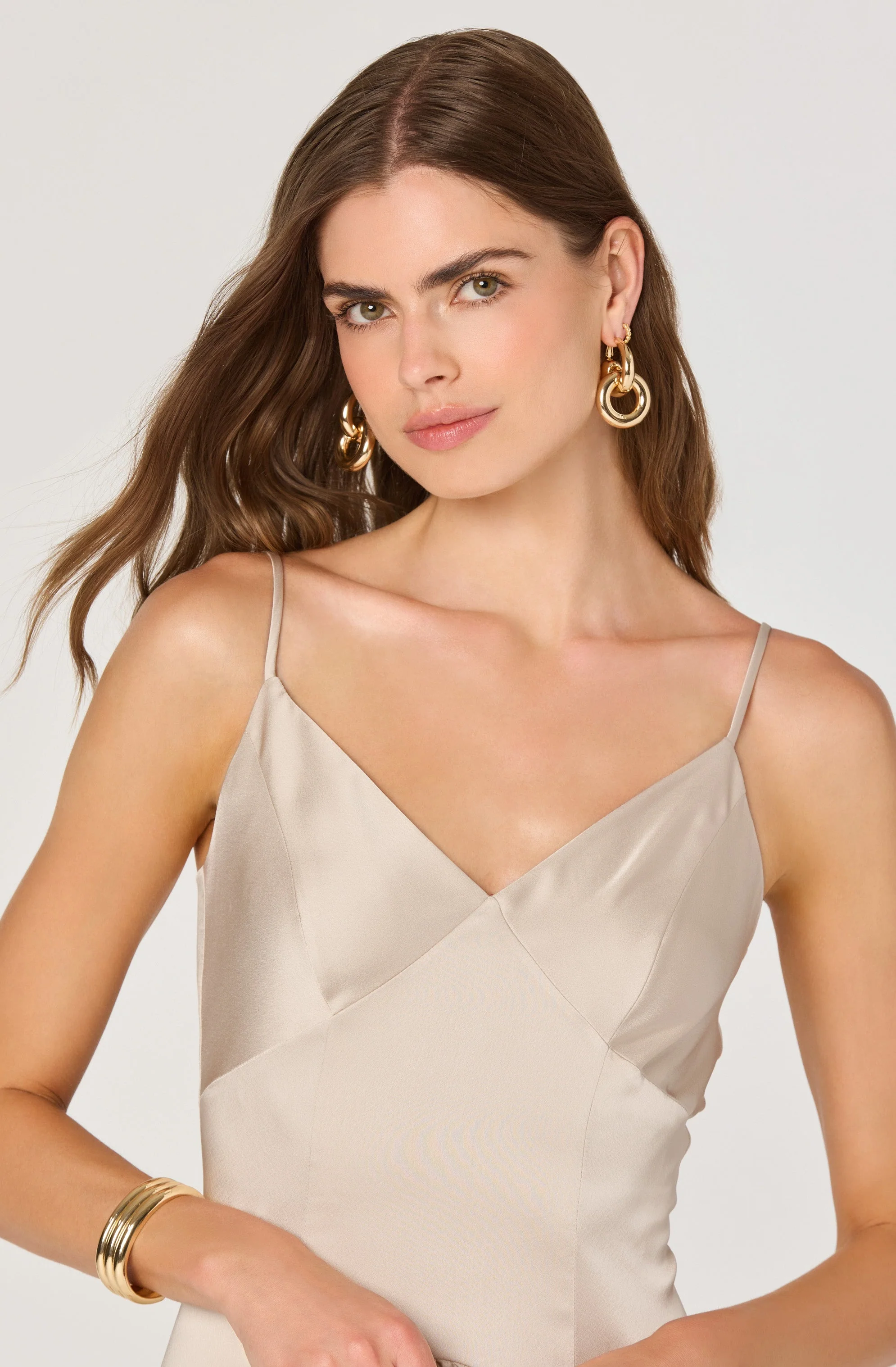 Pleated Drop Waist Maxi Dress