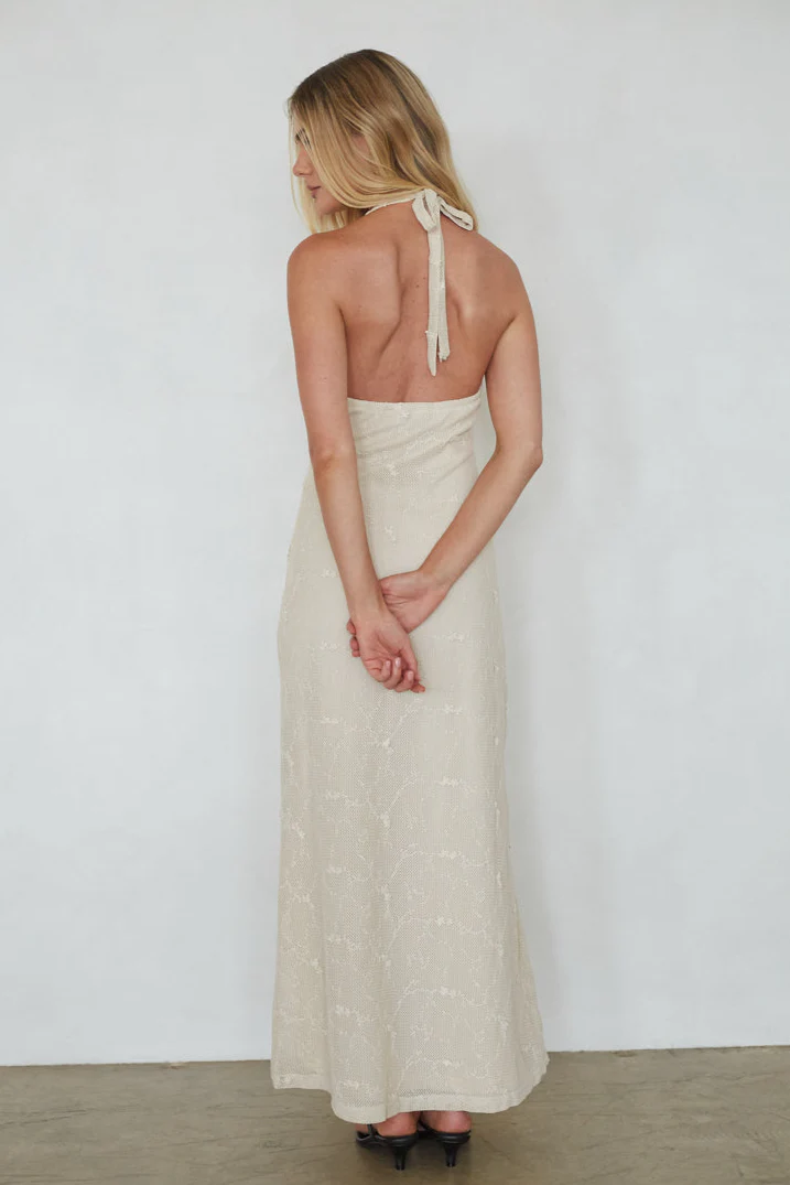 Savvy Halter Knit Maxi Dress