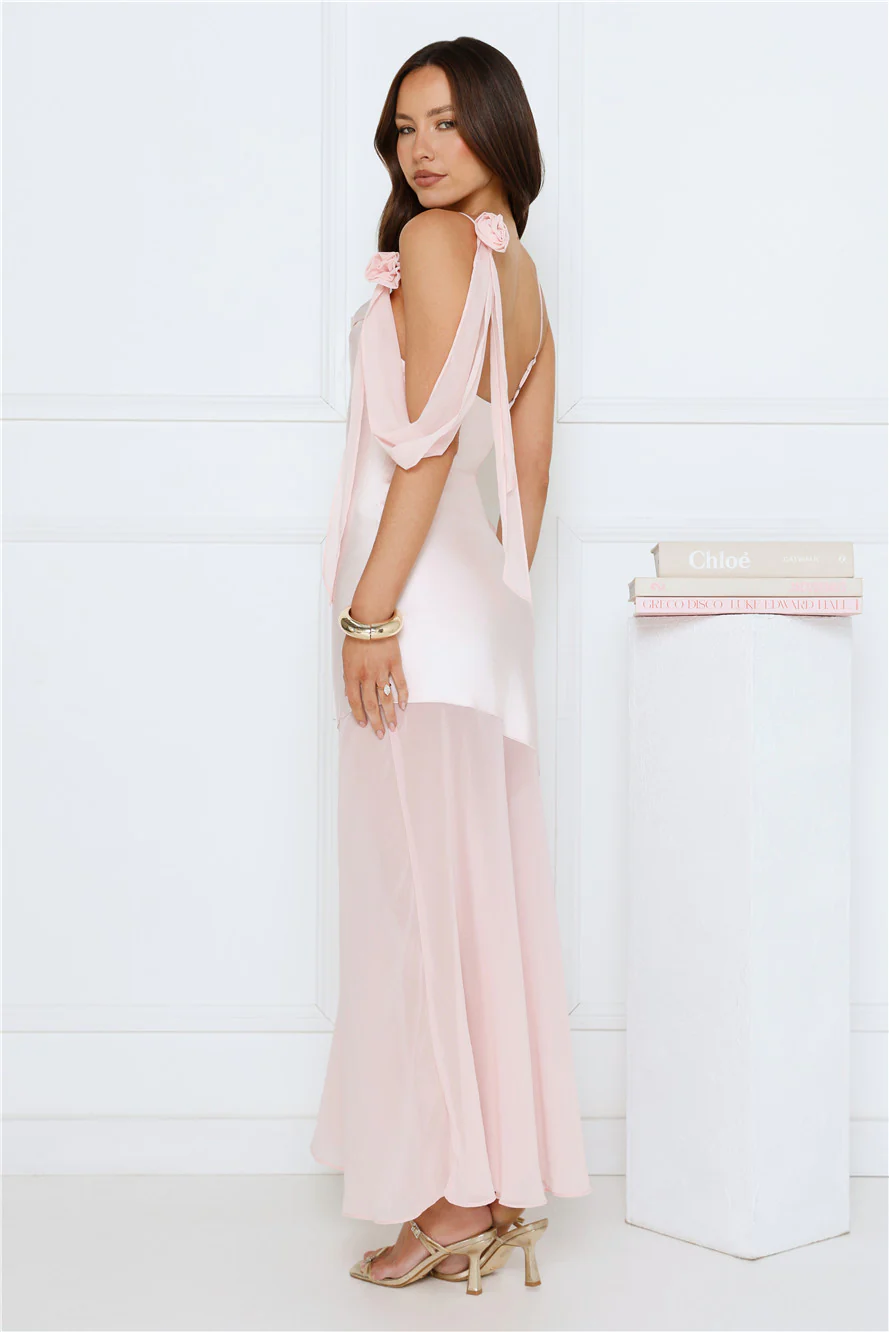 Proposal Satin Maxi Dress Pink