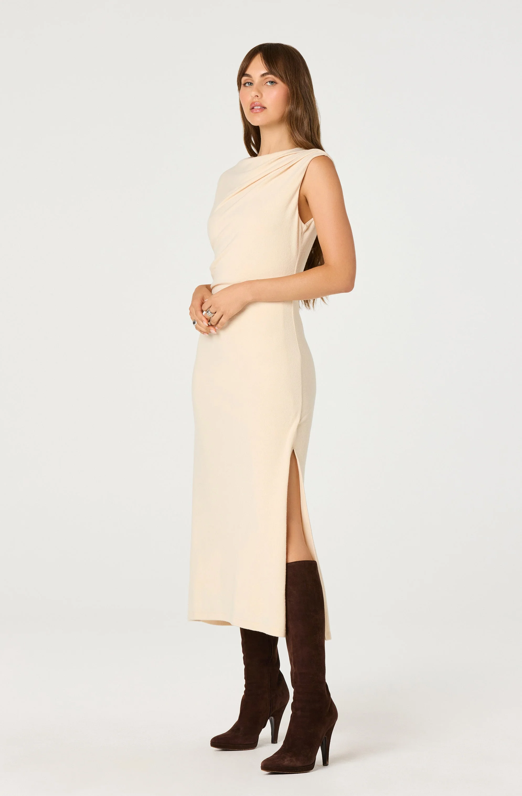 Draped Midi Dress