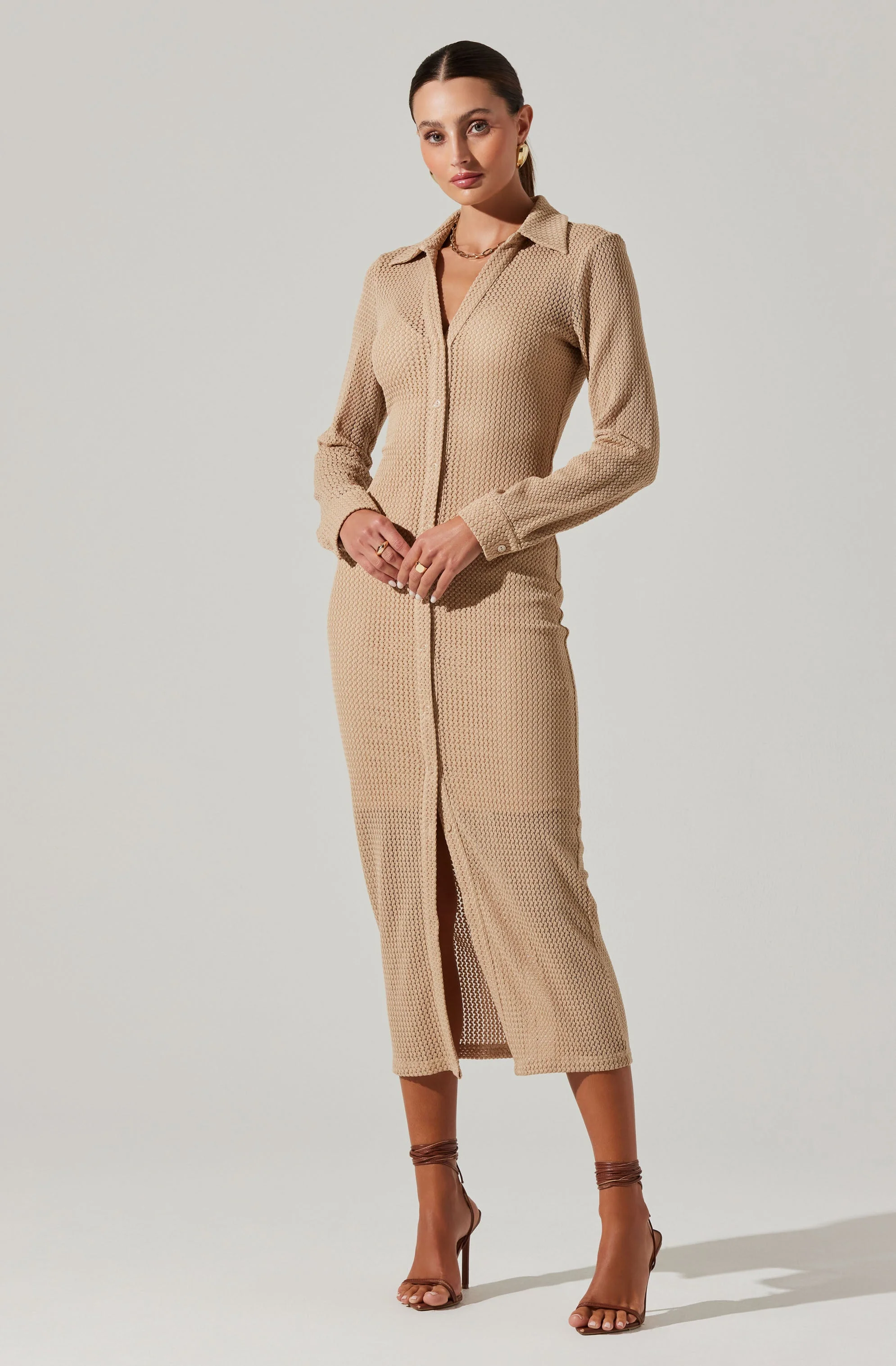 Tawna Open Stitch Midi Dress