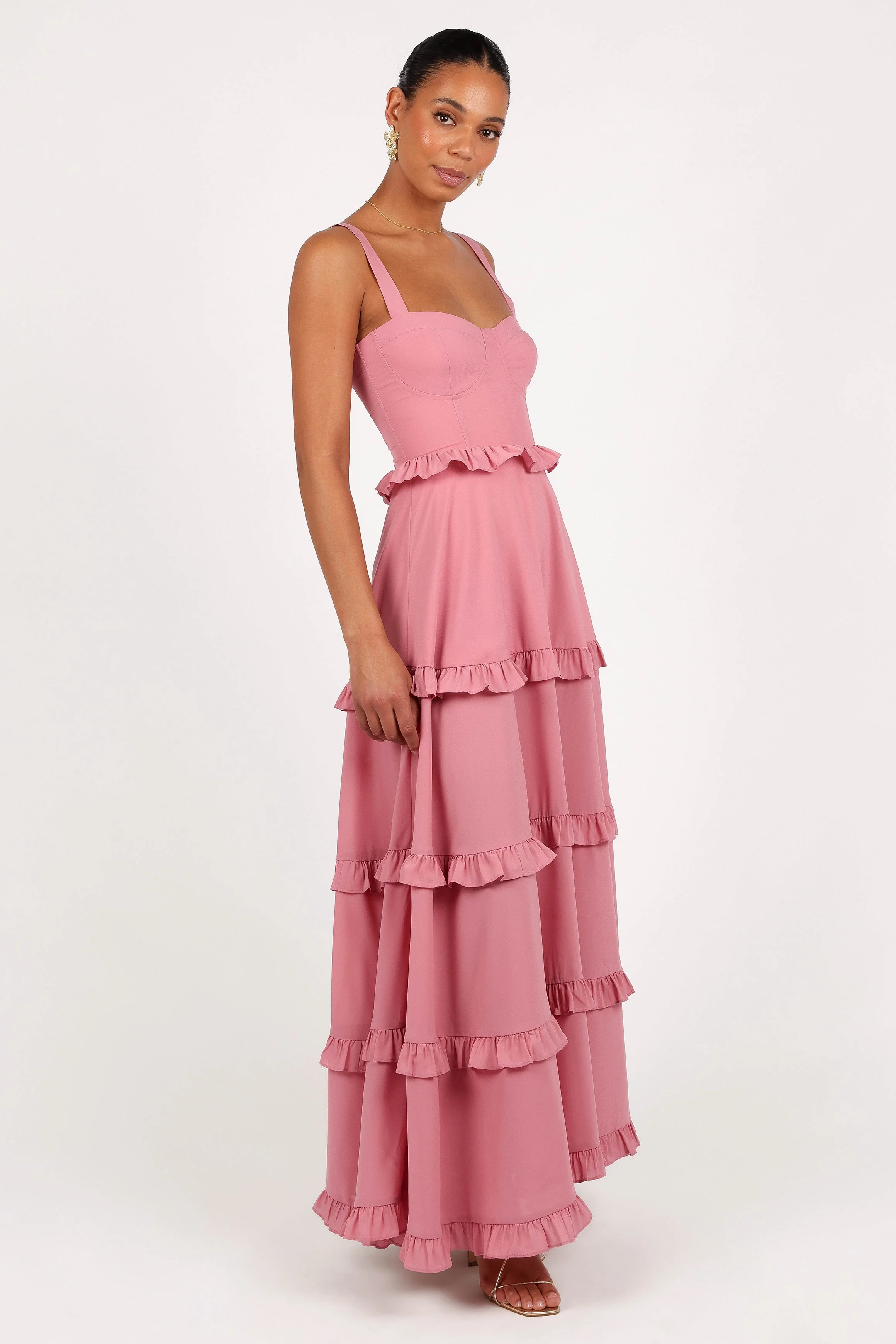 Lillee Tiered Maxi Dress - Mauve