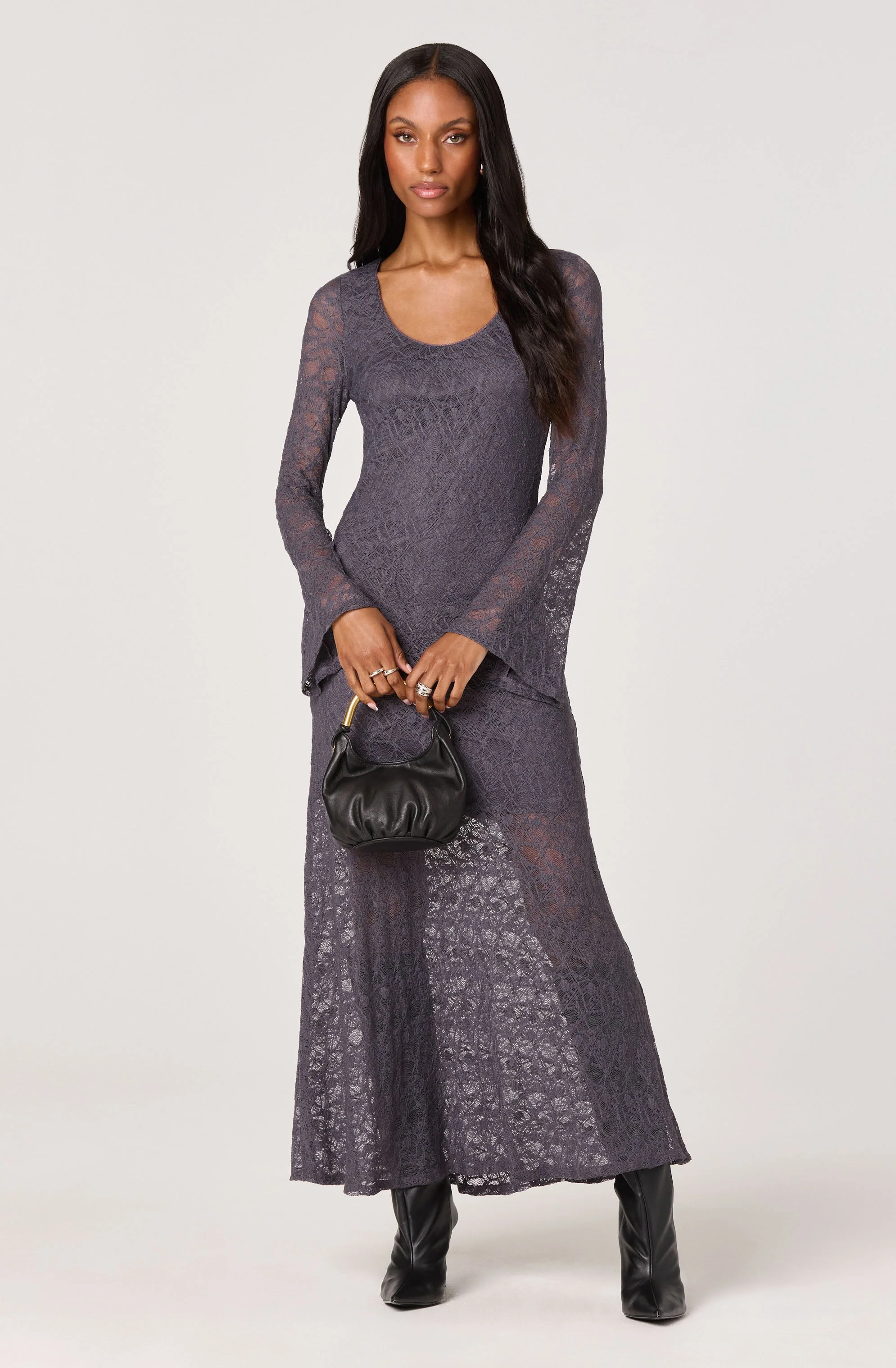 Long Sleeve Lace Maxi Dress