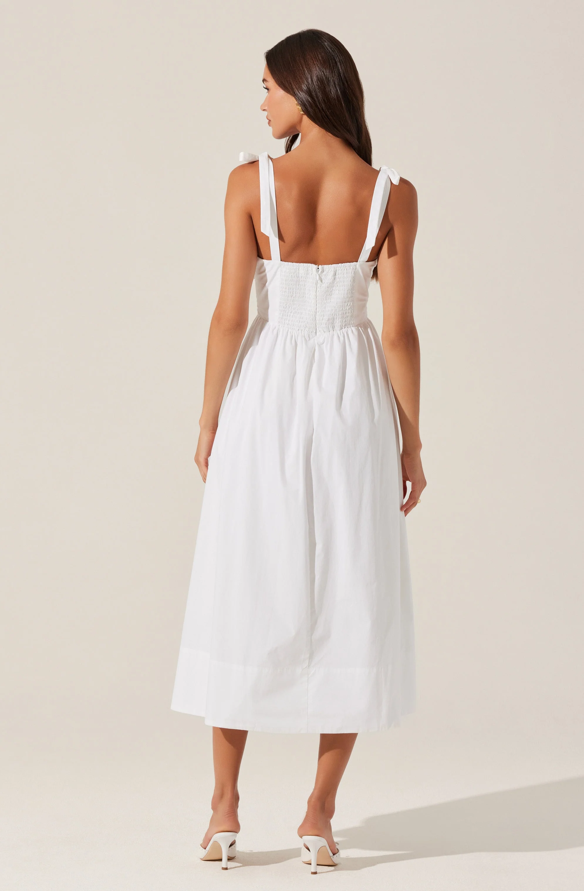 Helia Bow Front Midi Dress