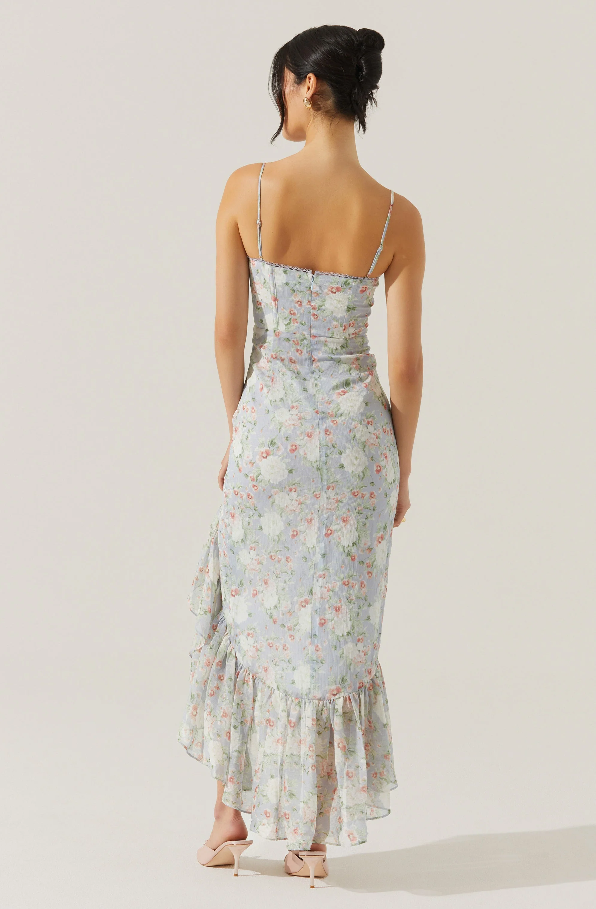 Brisbane Asymmetrical Floral Midi Dress