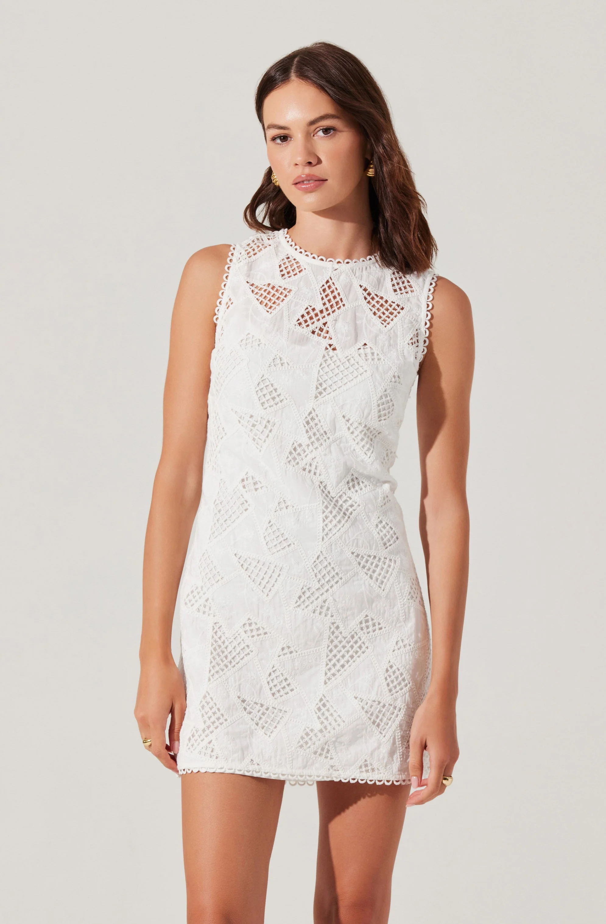 Madge Crochet Lace Mini Dress