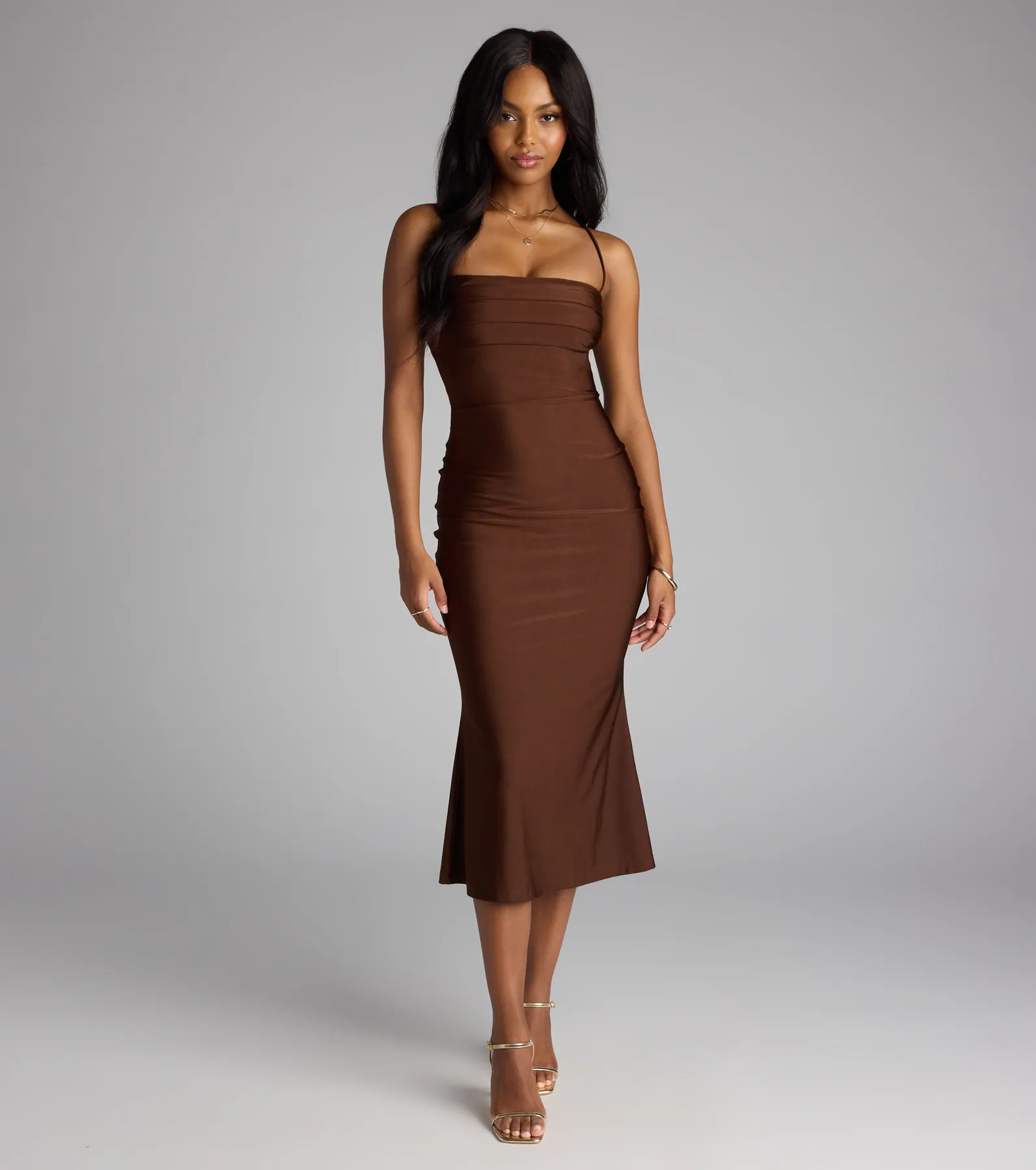 Love Story Loading Lace-Up Midi Dress