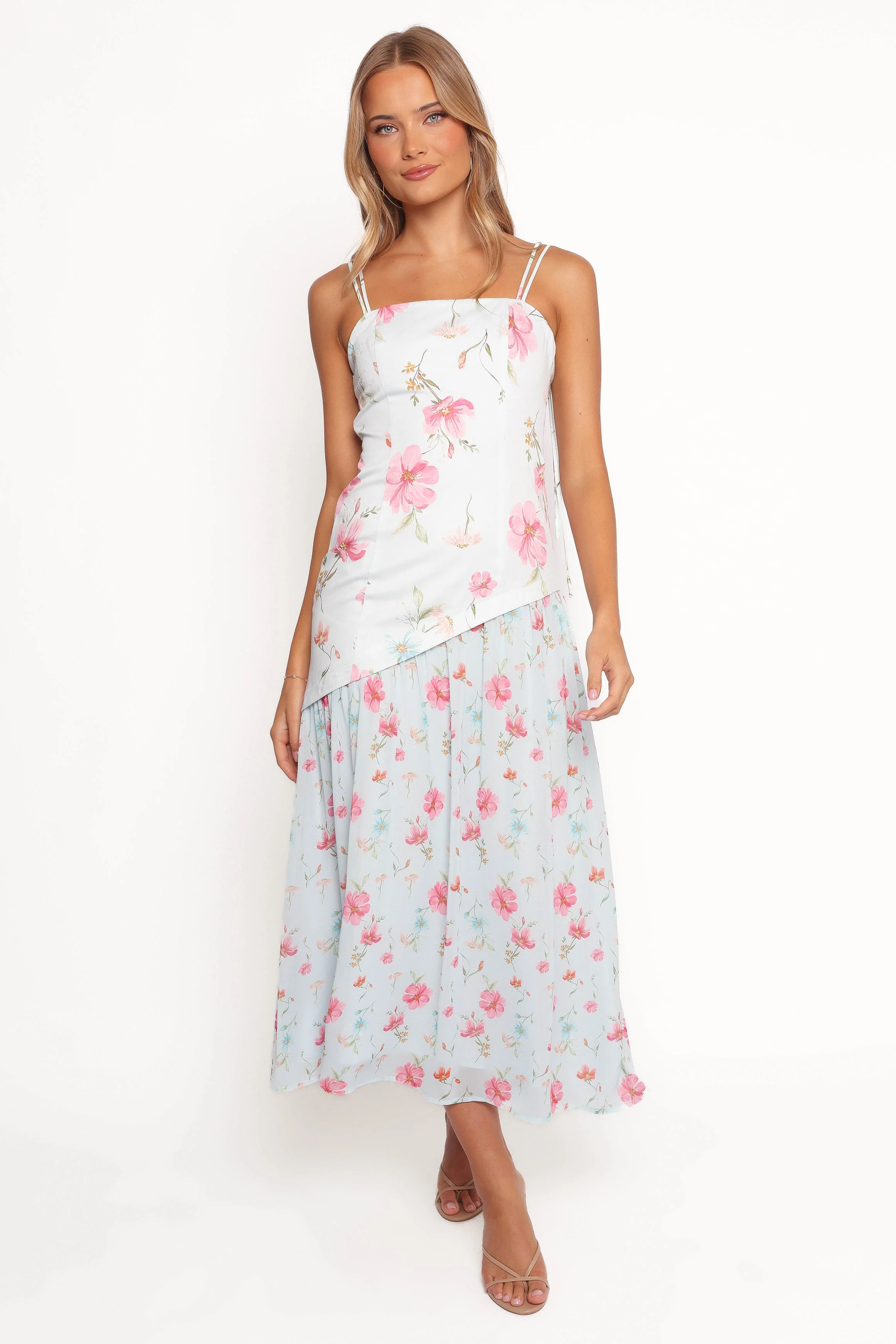 Renata Maxi Dress - Blue Floral
