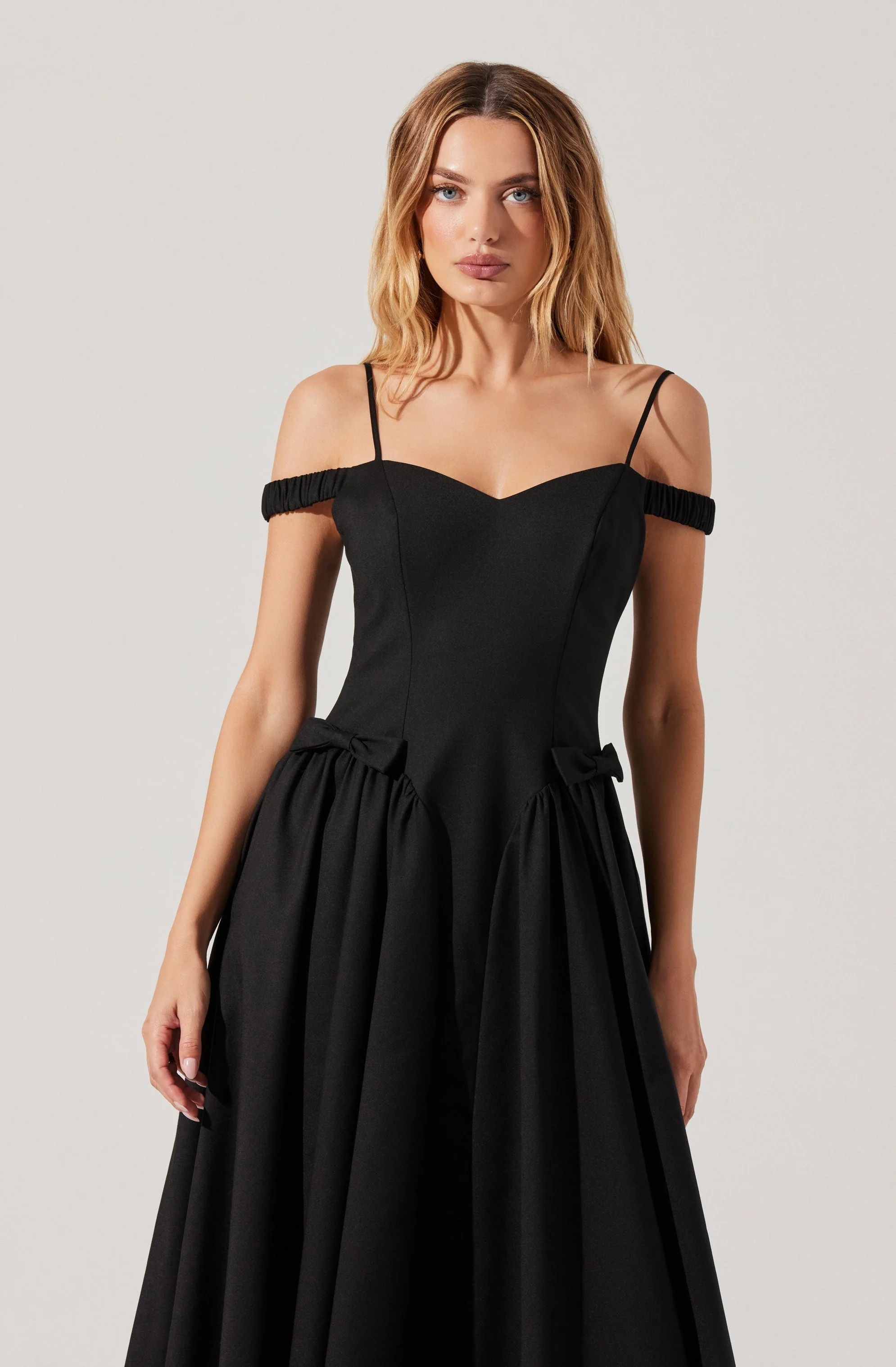 Elvinia Off Shoulder Midi Dress