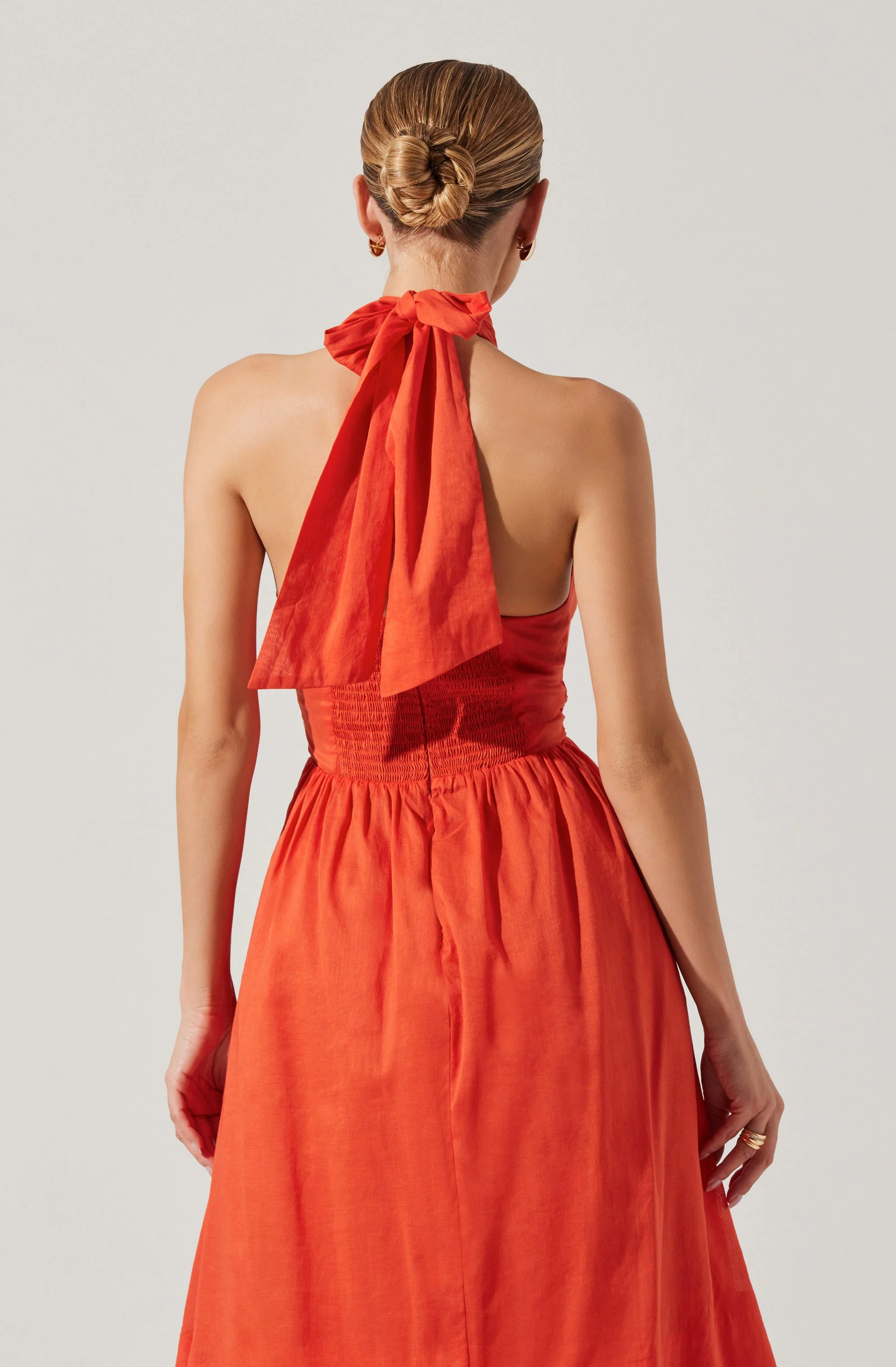 Kalia Crossover Halter Mini Dress