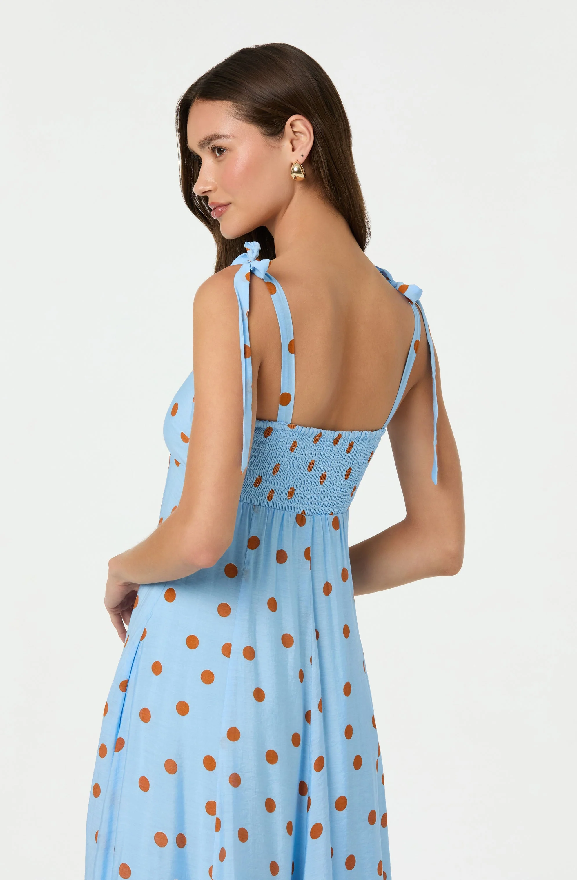 Lilliana Polka Dot Midi Dress