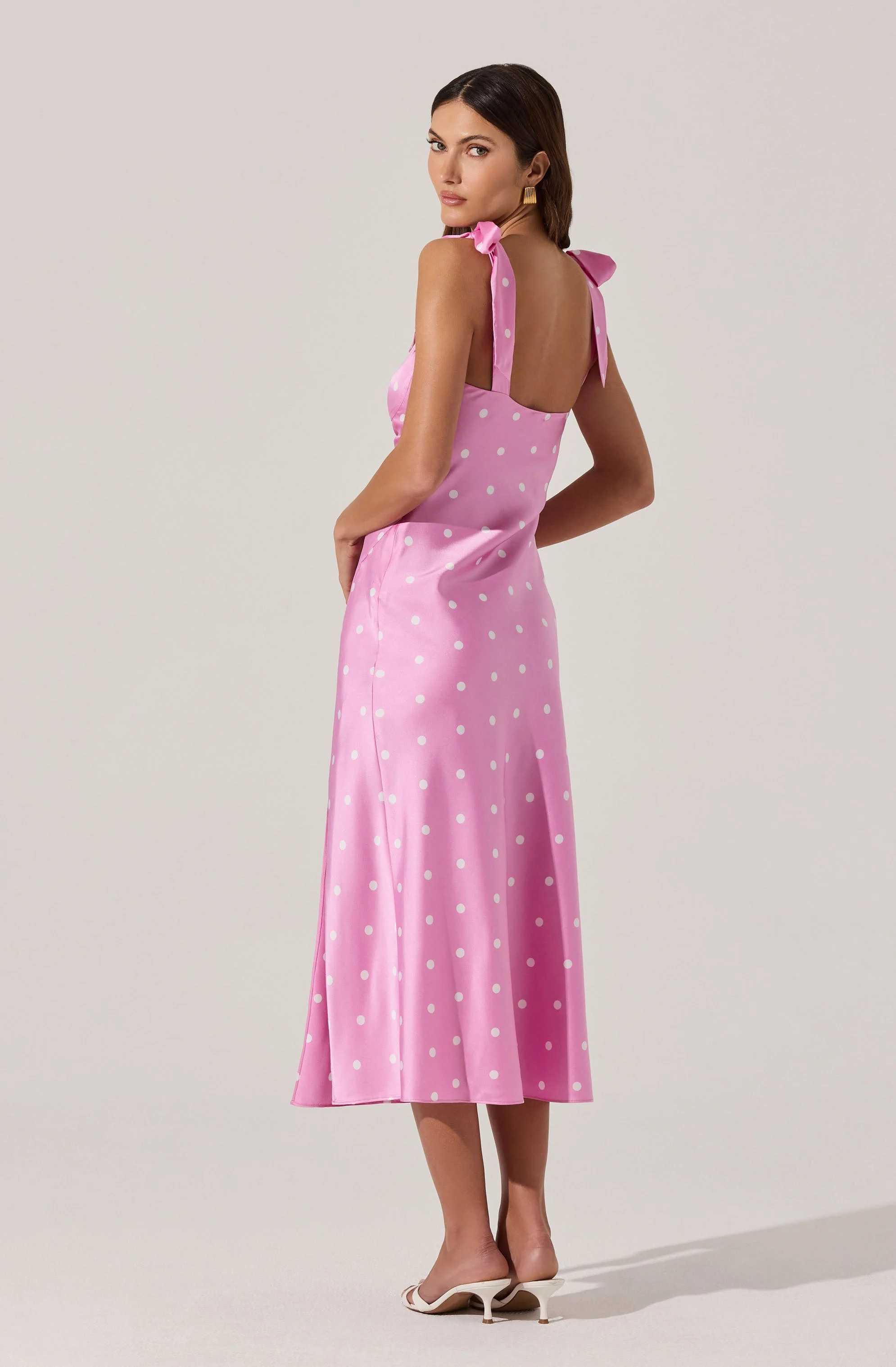 Sweetheart Bow Strap Midi Dress