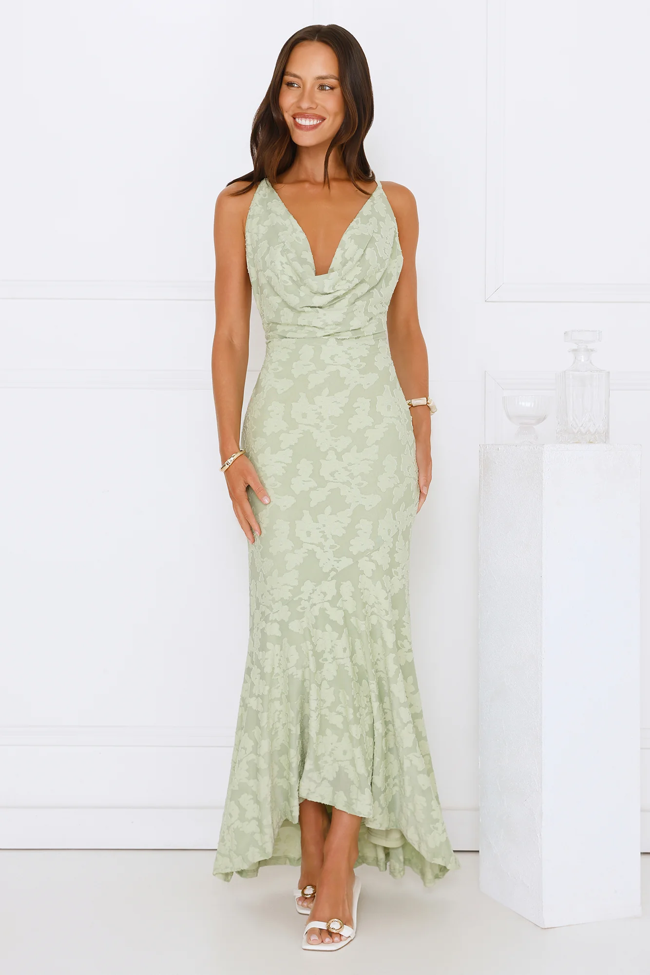 Pretty Haze Maxi Dress Sage
