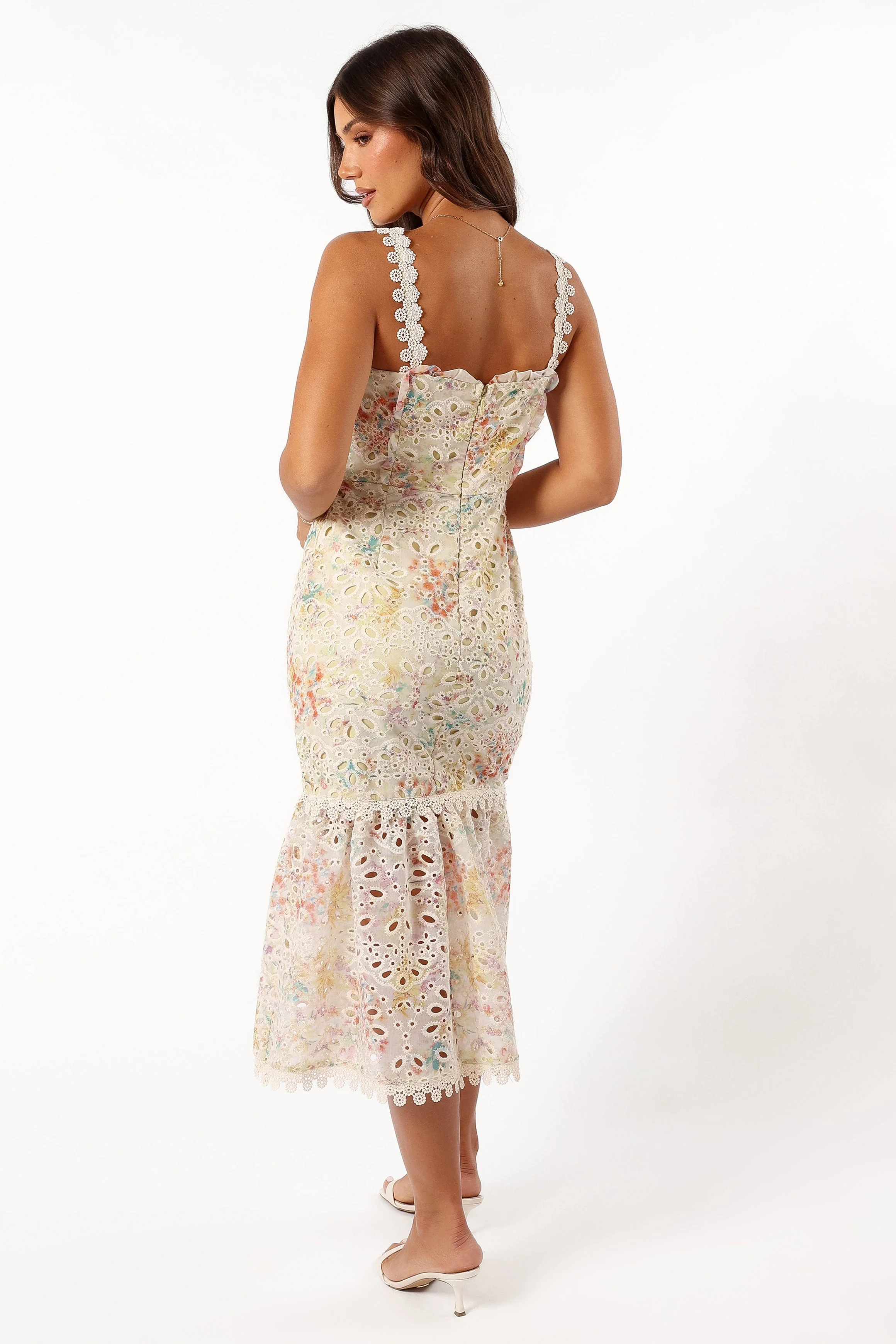 Isla Midi Dress - Lime Multi