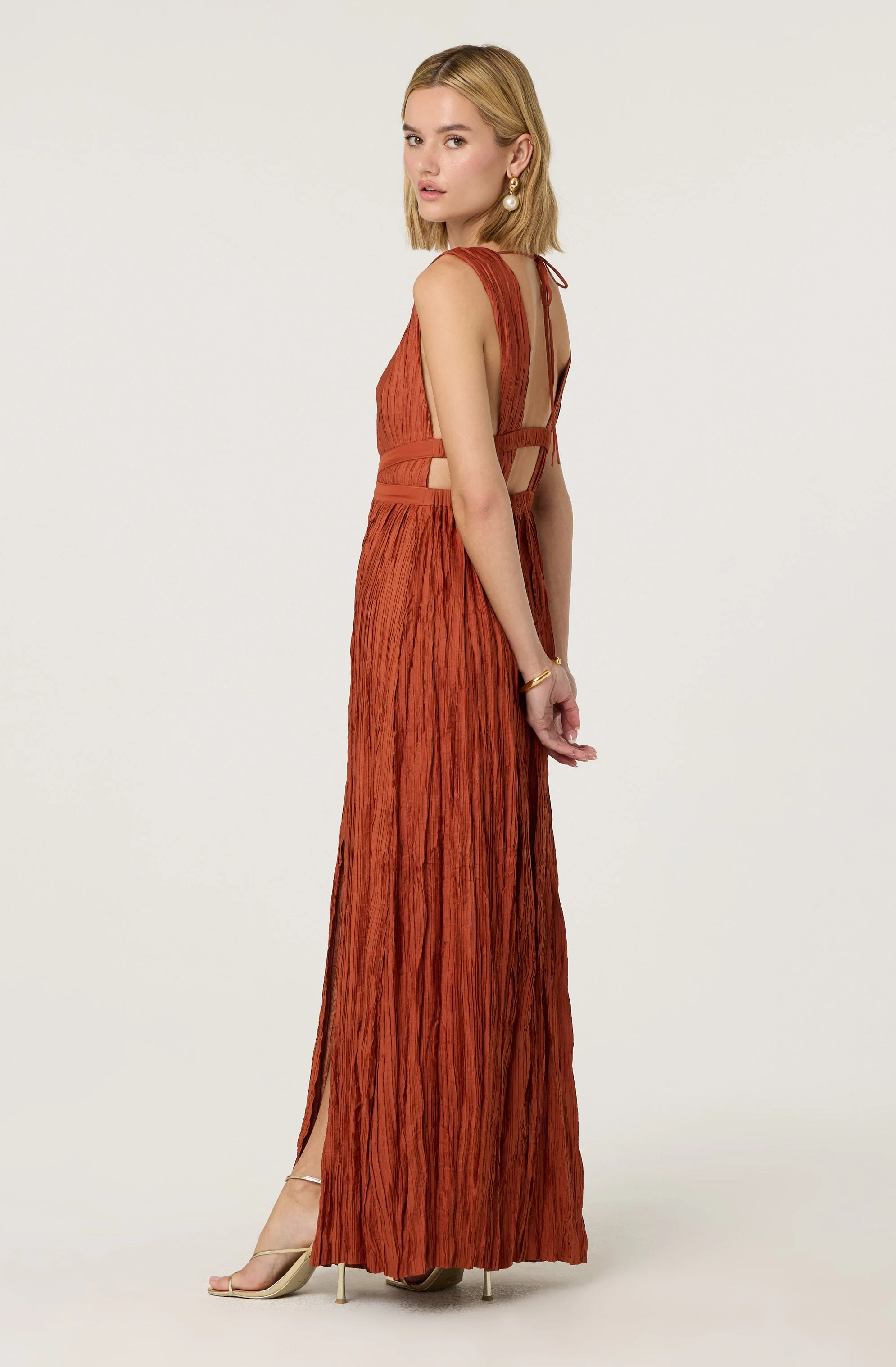 Tesni Pleated Maxi Dress