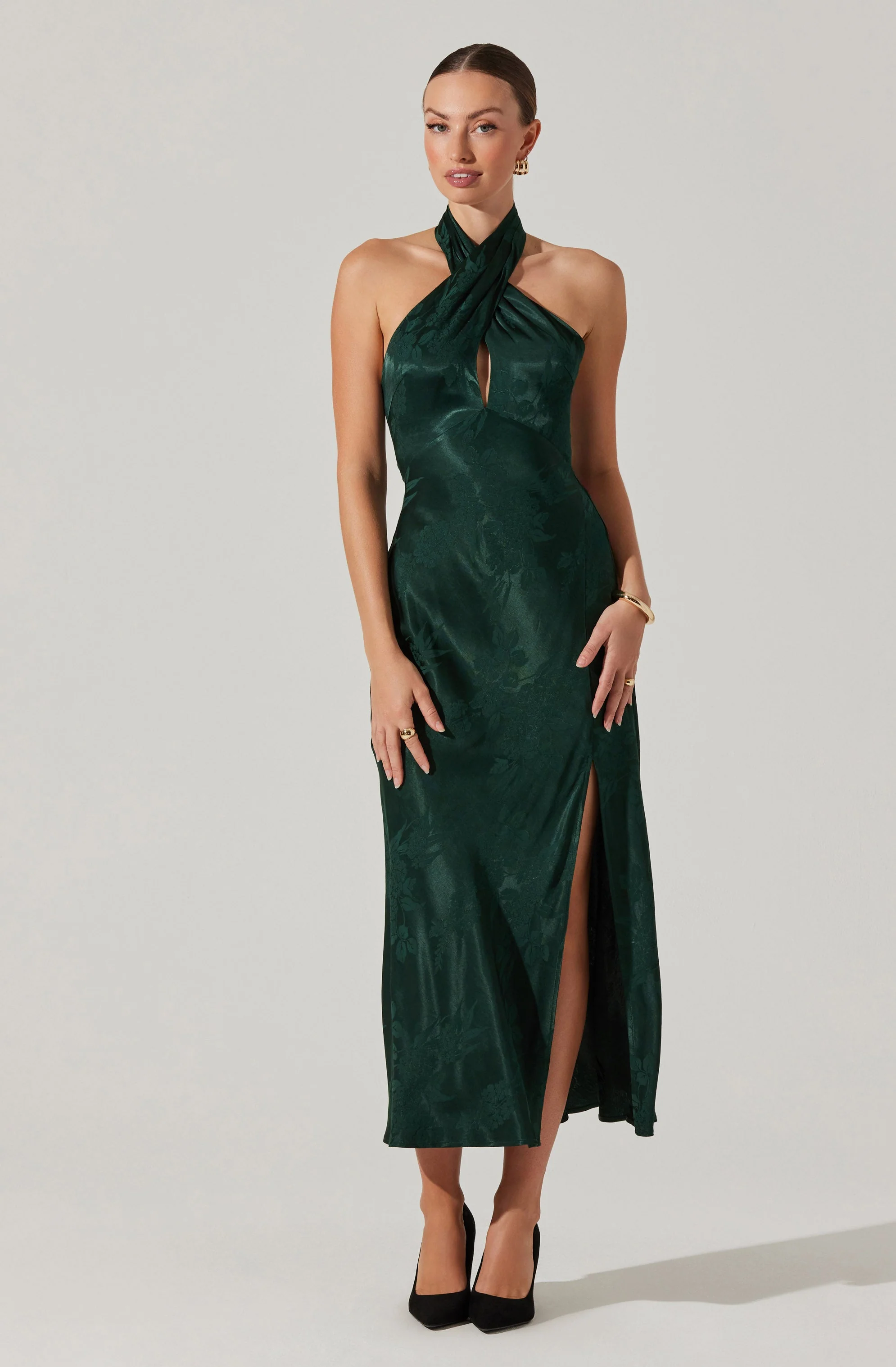 Marissa Halter Neck Midi Dress