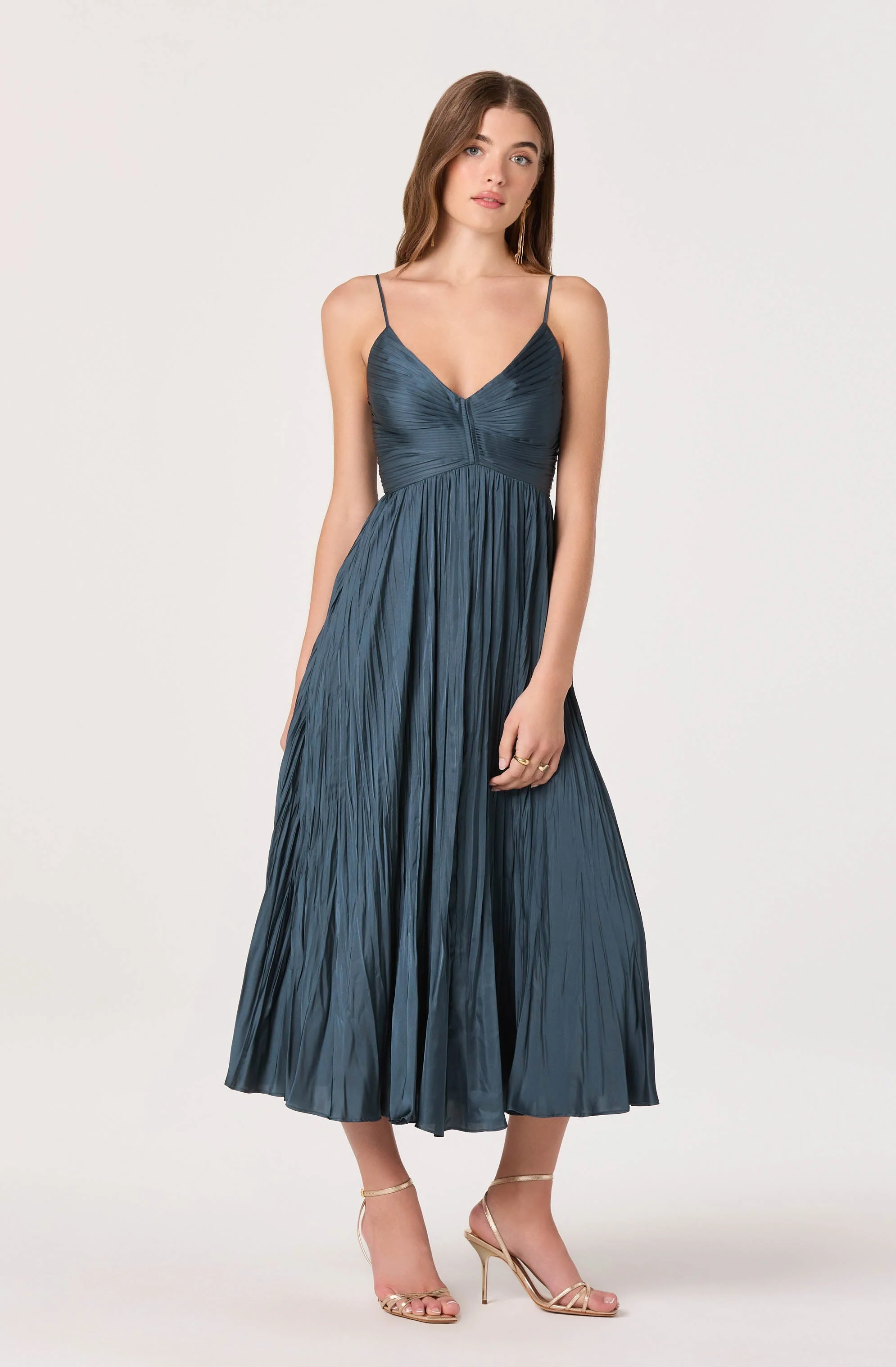 Maeve Pleated Midi Dress