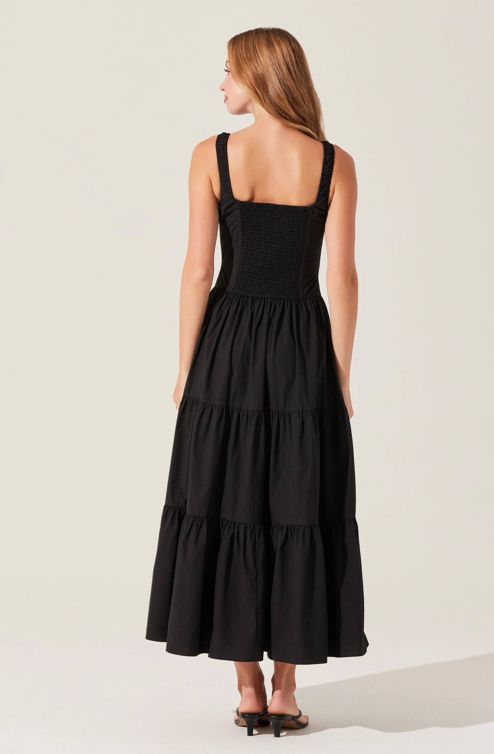 Temperance Tiered Milkmaid Maxi Dress