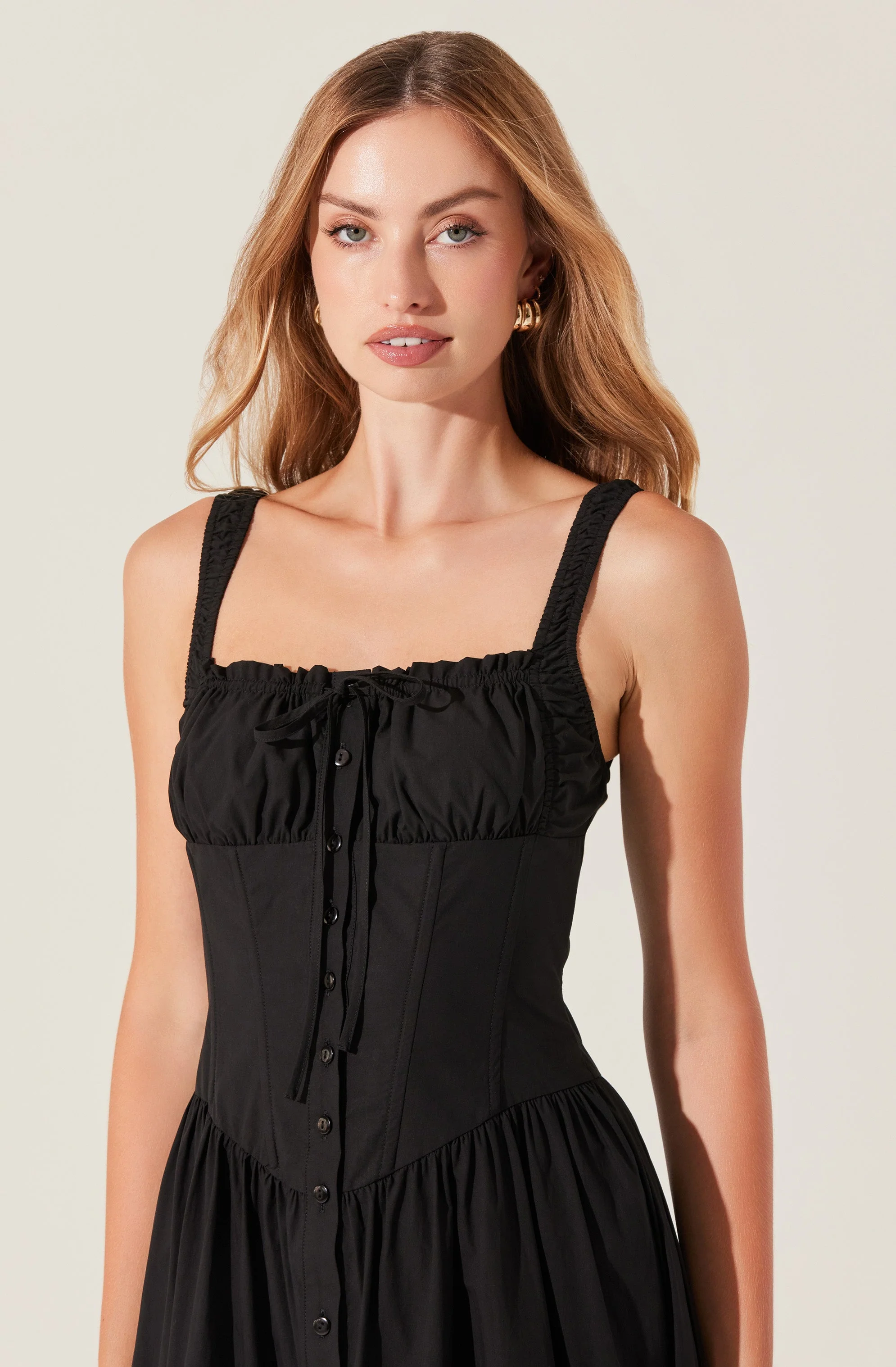 Temperance Tiered Milkmaid Maxi Dress