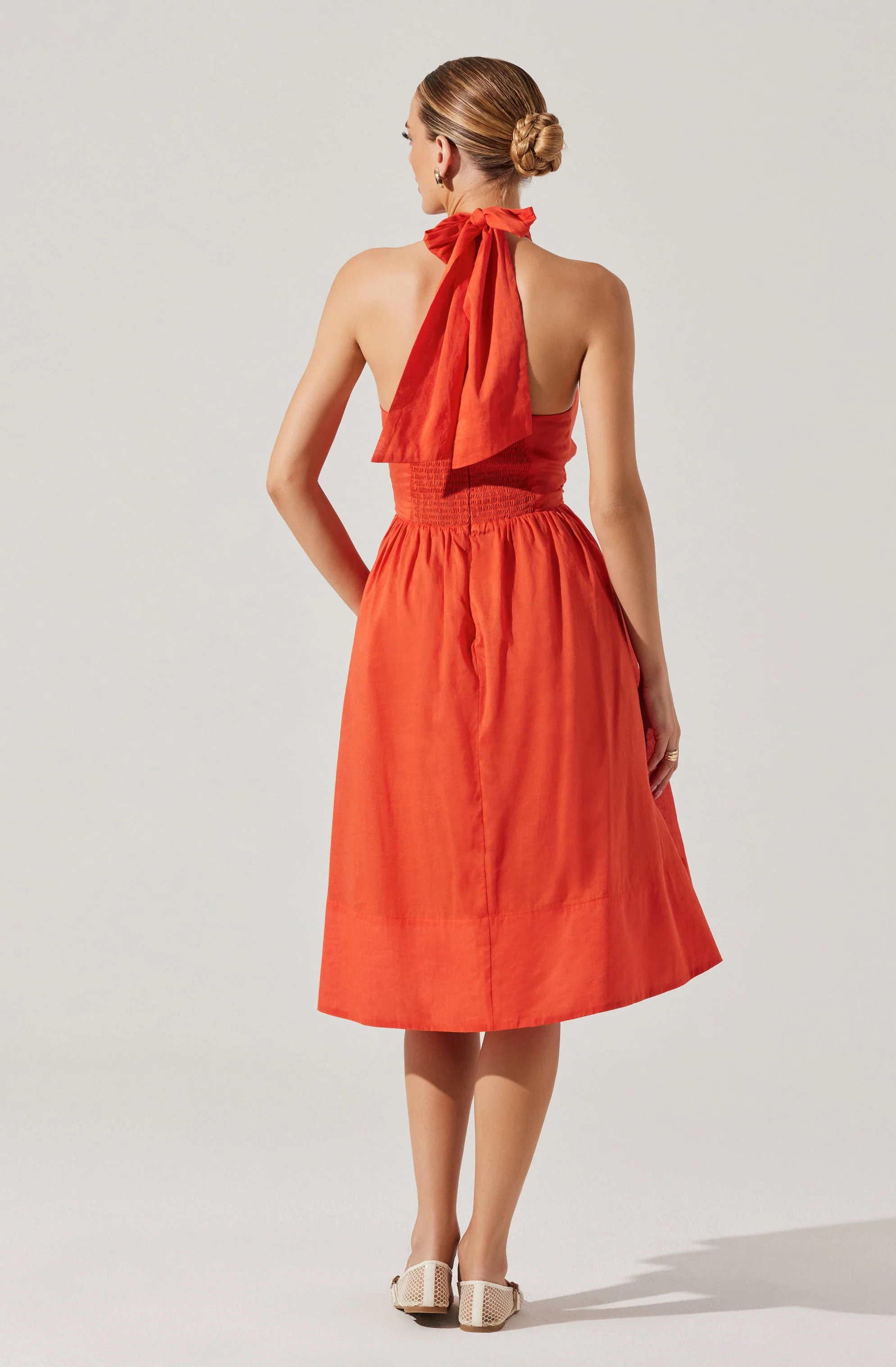 Kalia Crossover Halter Mini Dress