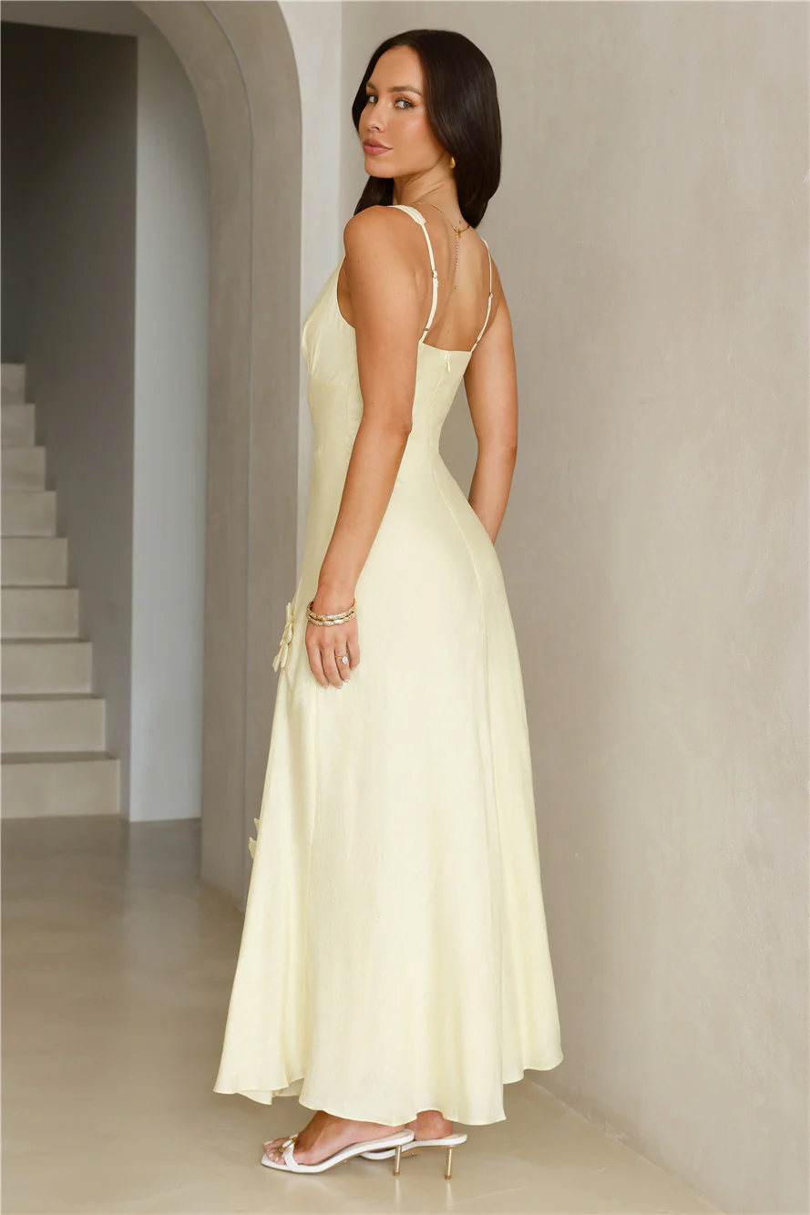 Juicy Floral Maxi Dress Yellow