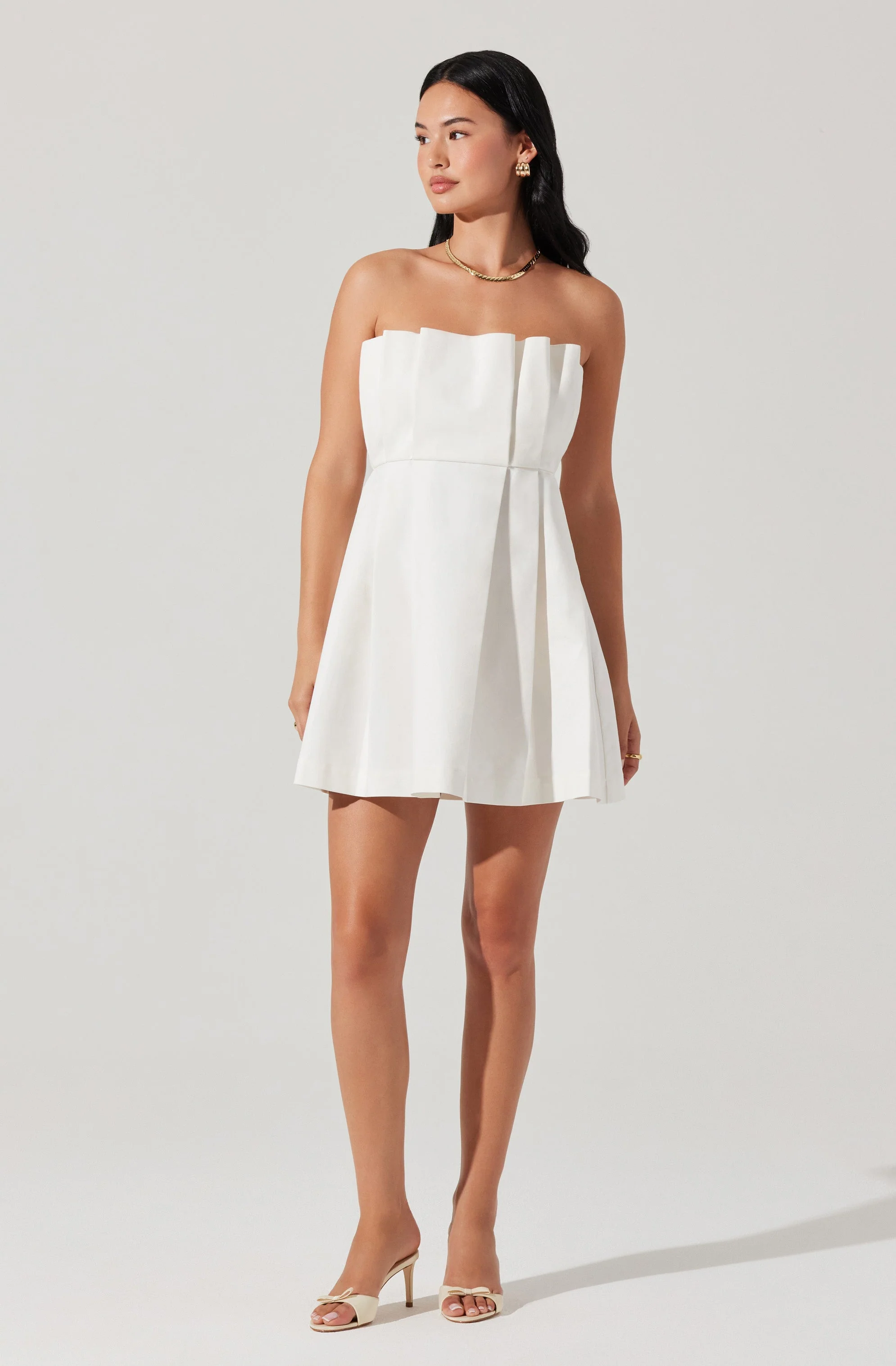 Clemira Pleated Mini Dress