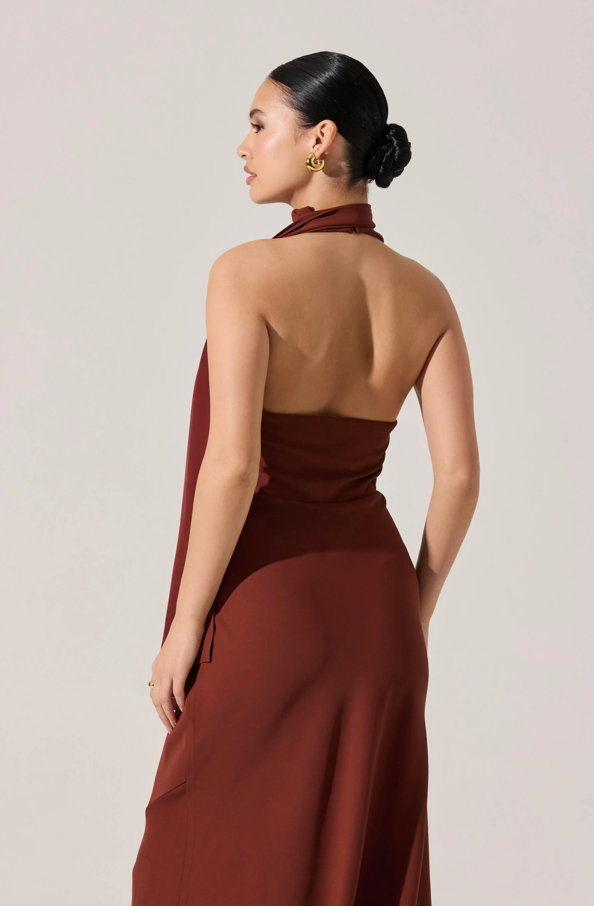 Hilaire Halter Midi Dress