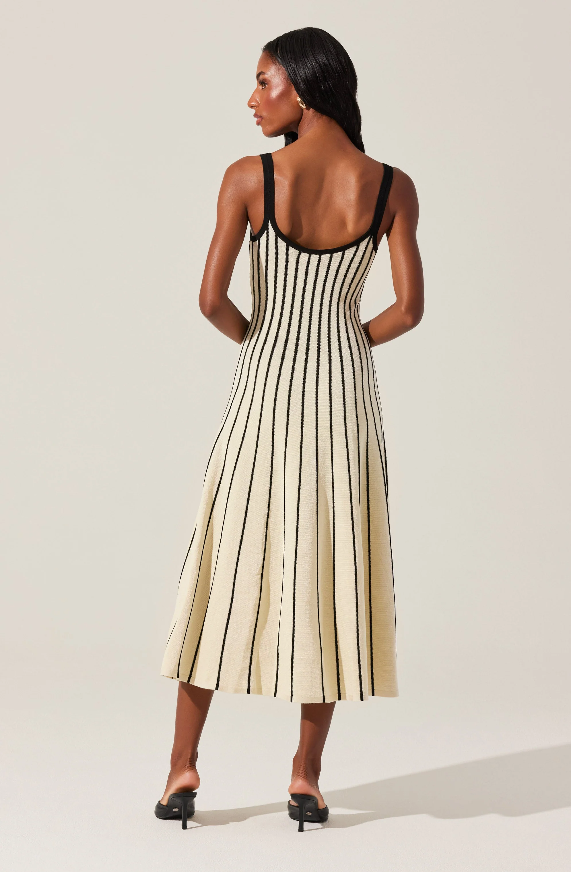 Irecia Stripe Sweater Midi Dress