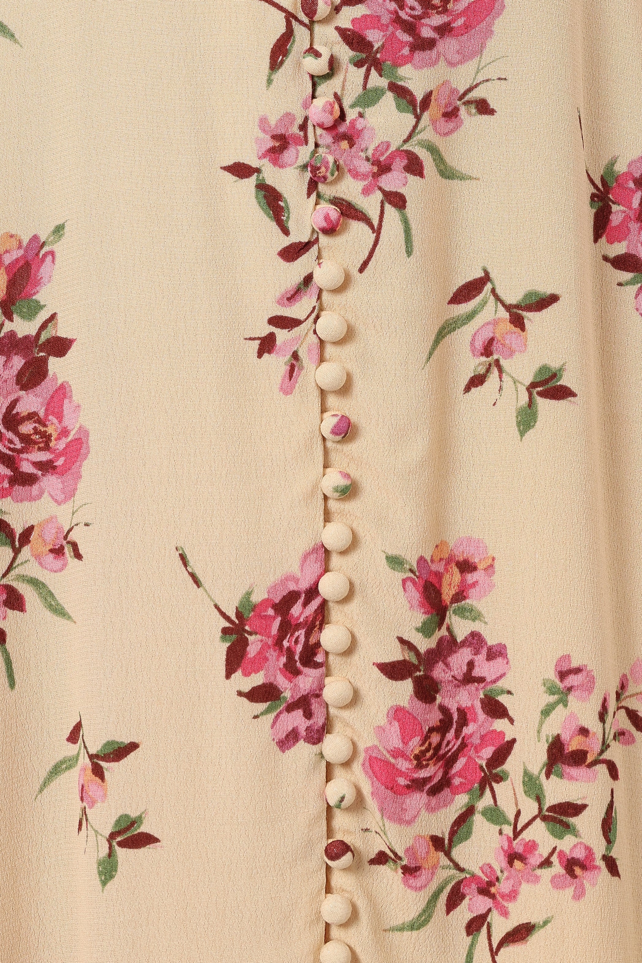 Logen Floral Midi Dress - Vanilla Rose