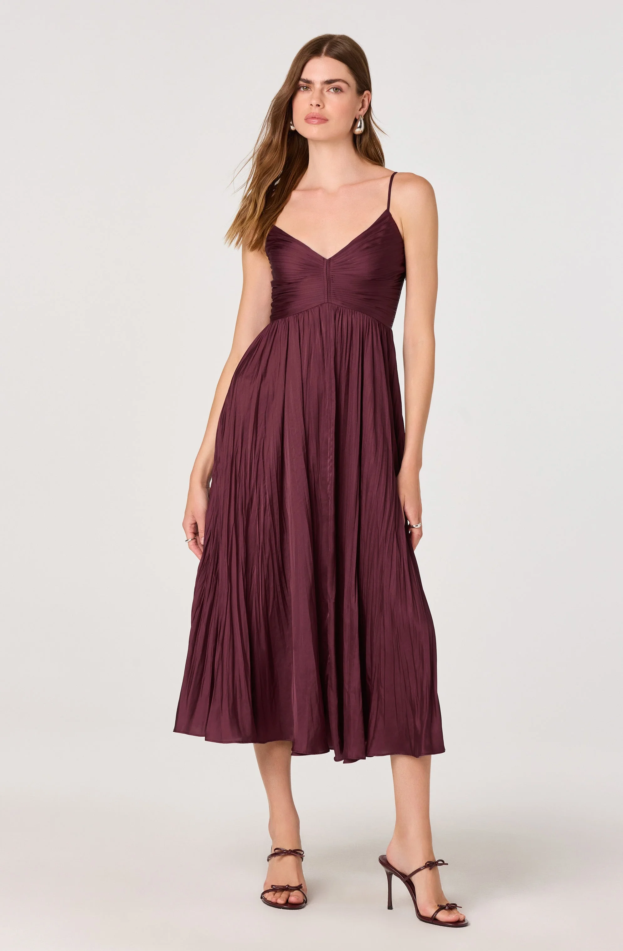 Maeve Pleated Midi Dress