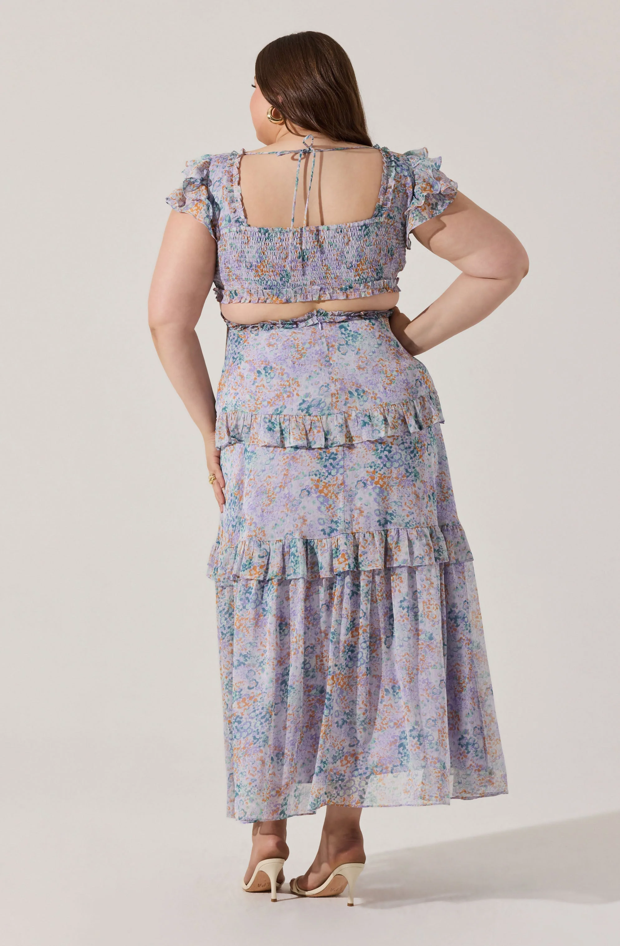 Mable Floral Tiered Ruffle Maxi Dress