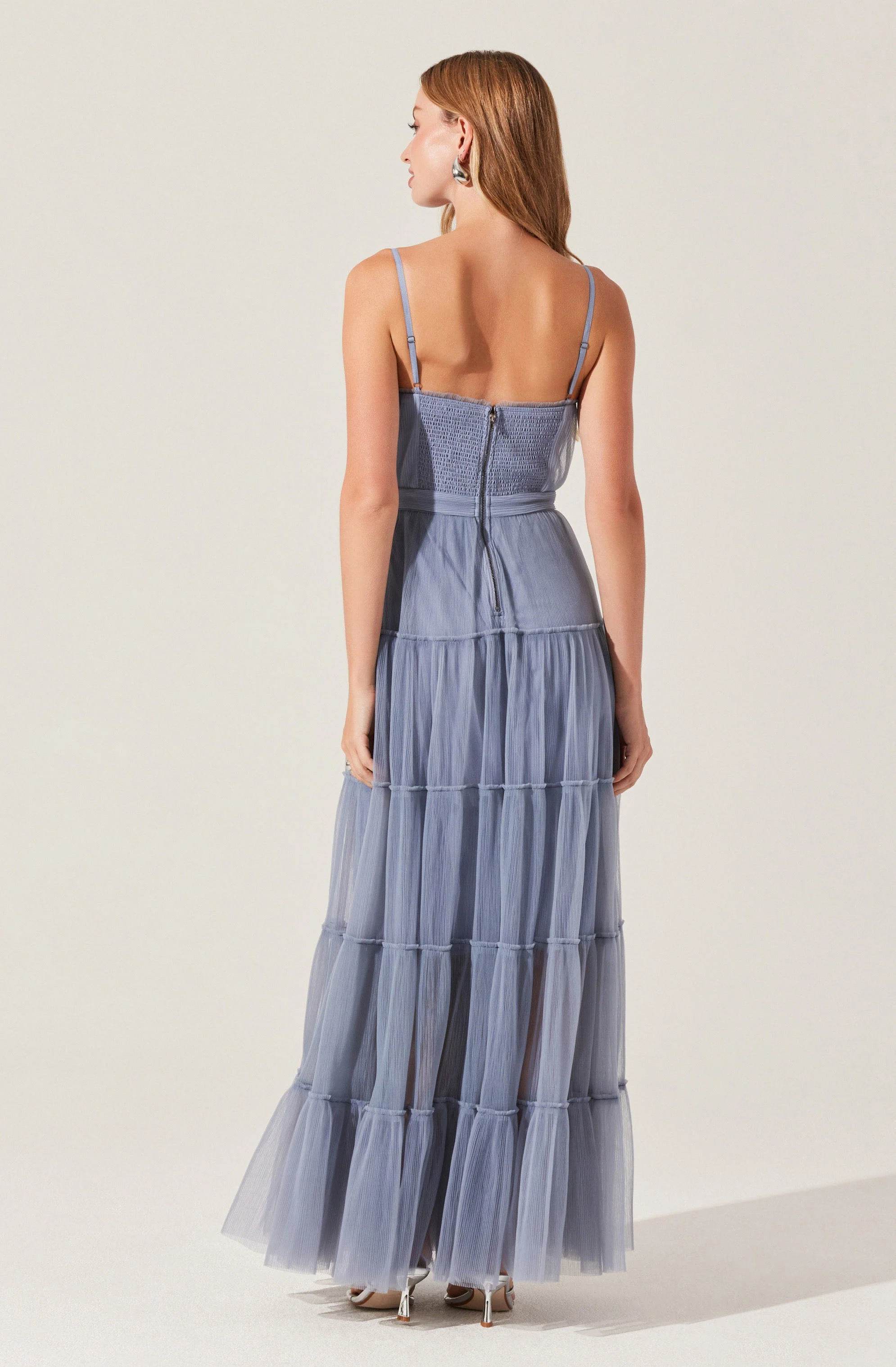 Mireya Bustier Tulle Maxi Dress