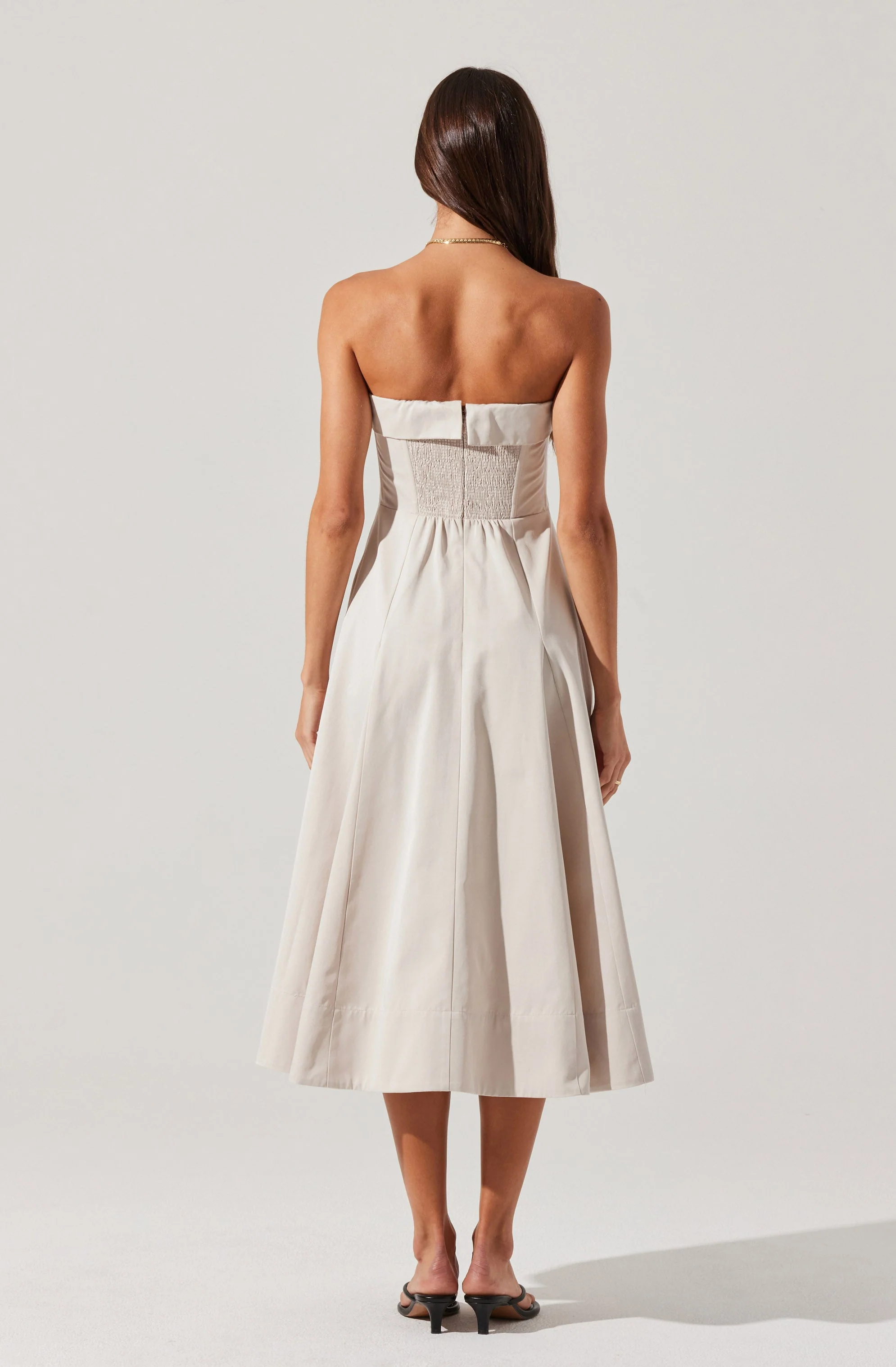 Ayeri Strapless Midi Dress